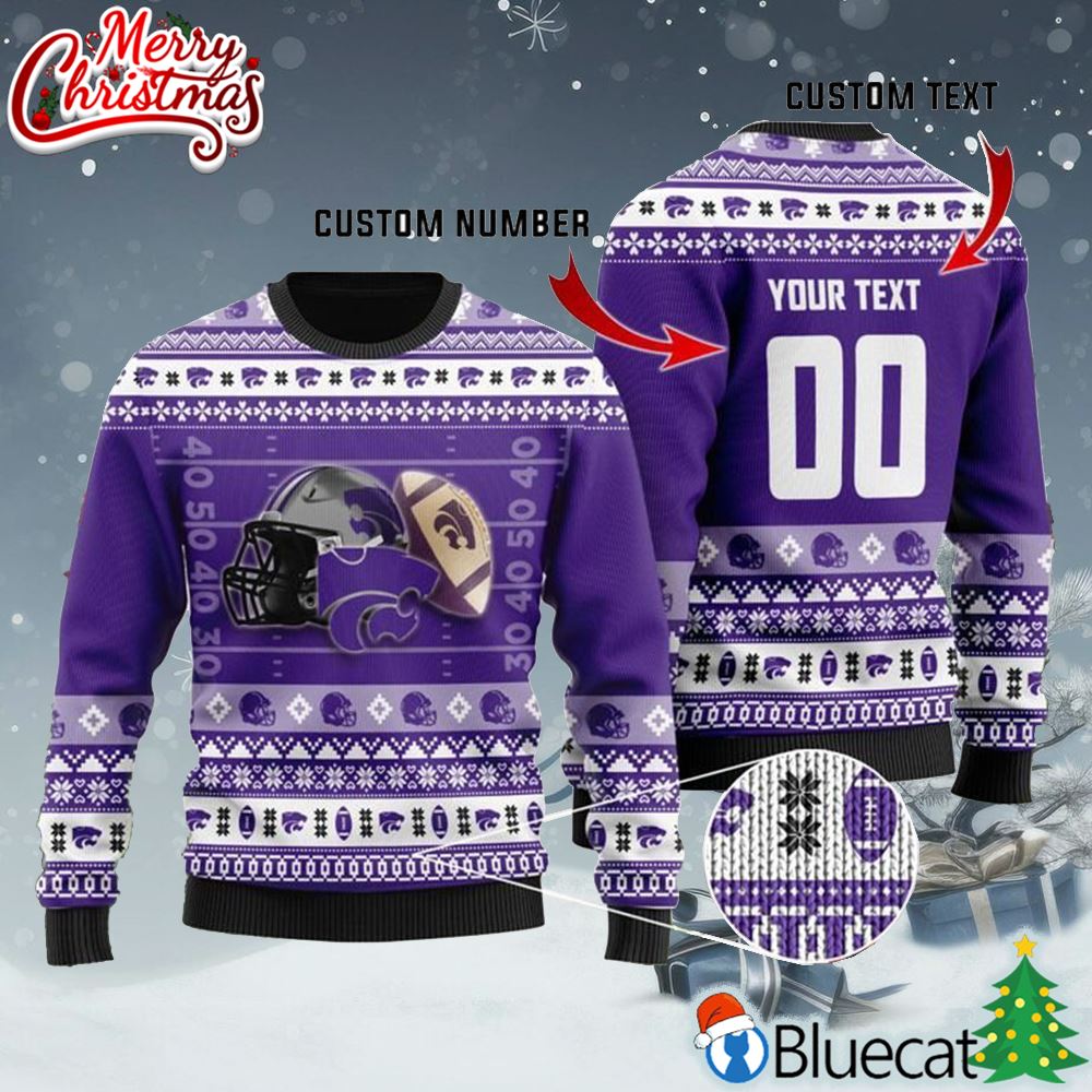 Kansas State Wildcats Custom Ugly Christmas Sweater