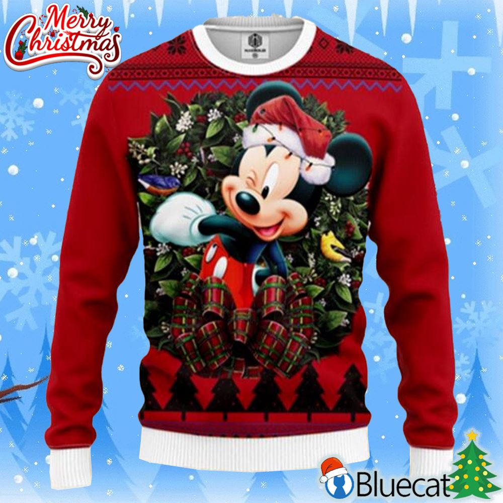 Louis Vuitton Mickey Mouse Colorful 3D Ugly Sweater