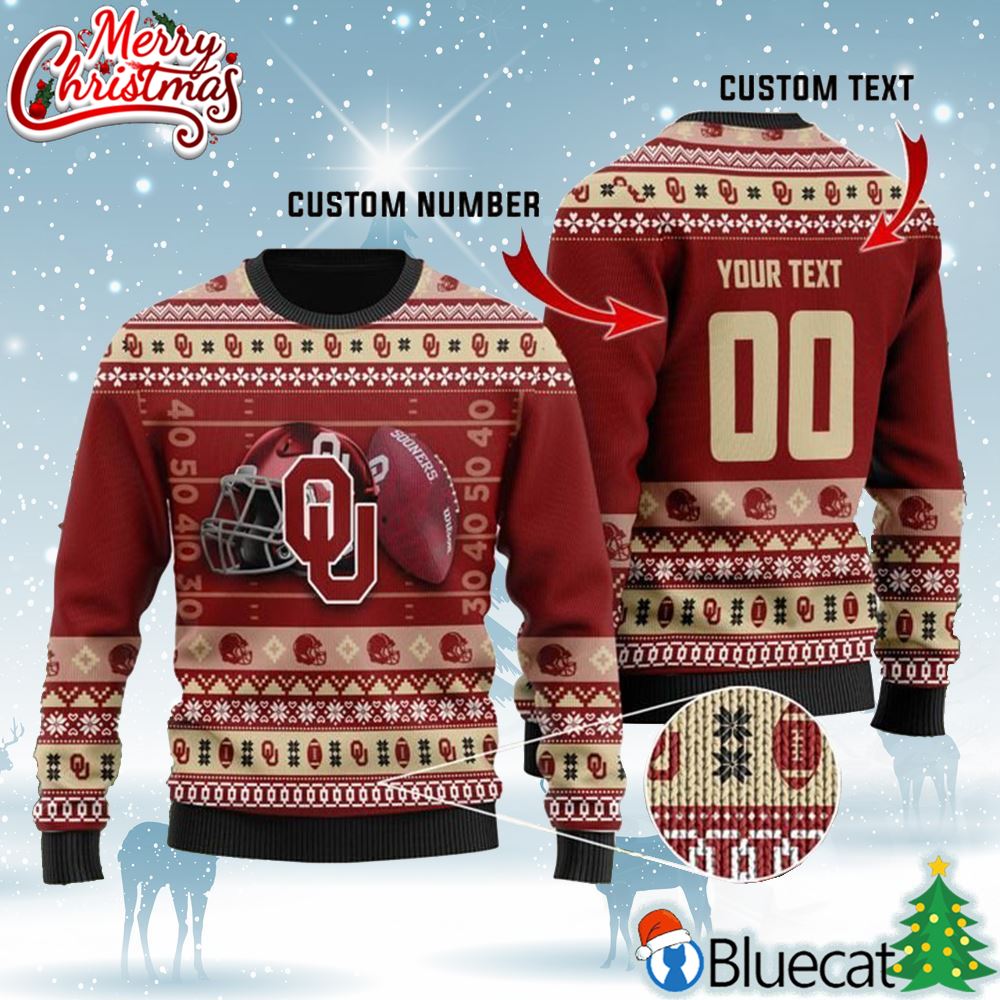 Oklahoma Sooners Custom Ugly Sweater Christmas