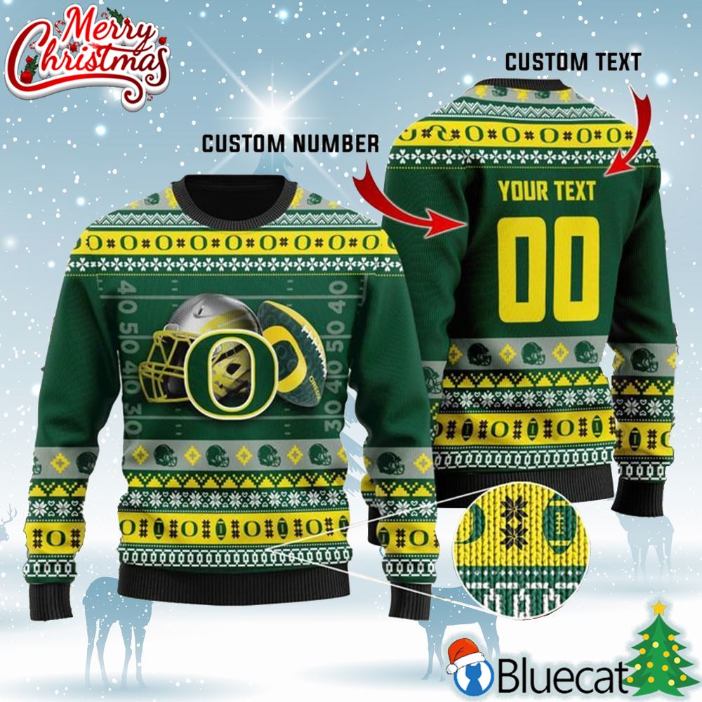 Oregon Ducks Custom Ugly Sweater Christmas