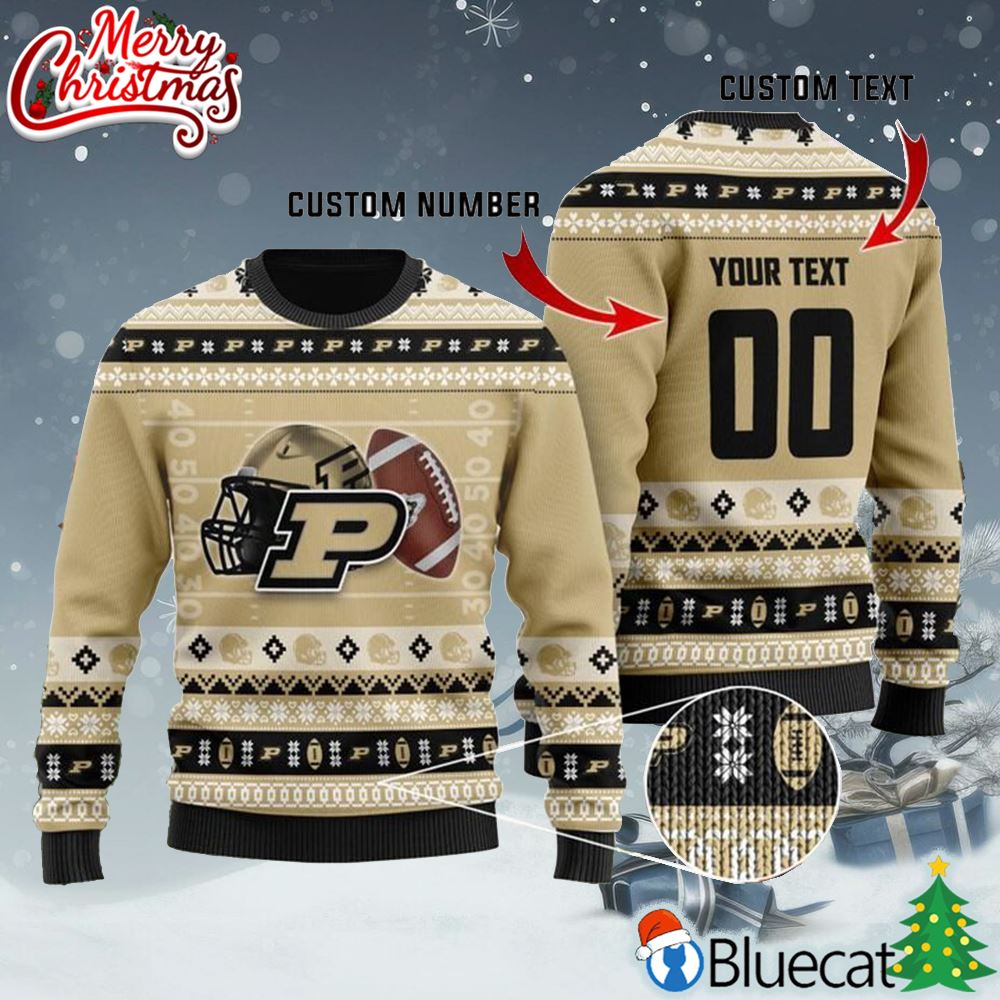 Purdue Boilermakers Custom Ugly Sweater Christmas