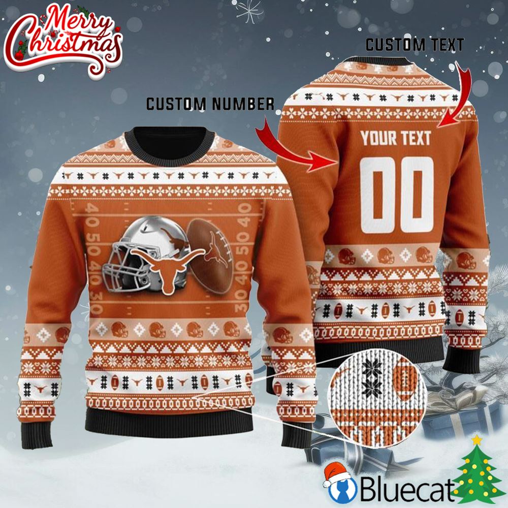 Texas Longhorns Custom Ugly Sweater Christmas