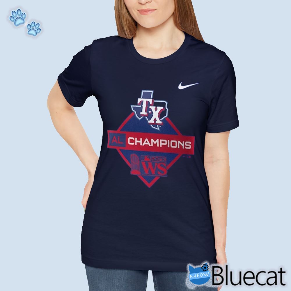 Women's Nike Light Blue Texas Rangers V Fan T-Shirt