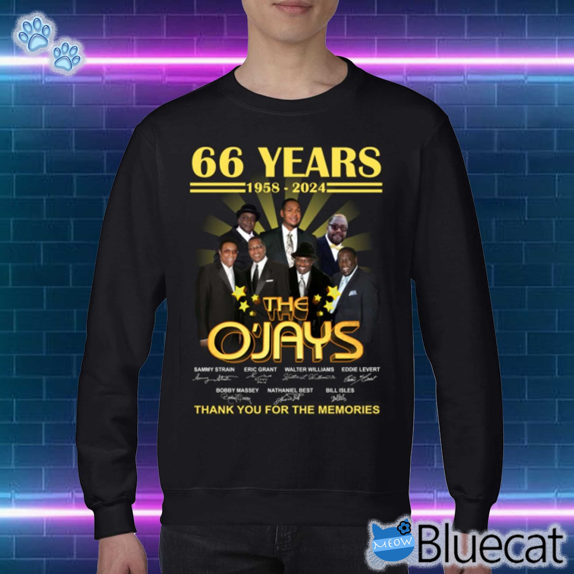 66 Years 1958 – 2024 The Ojays Thank You For The Memories T-shirt Sweatshirt 