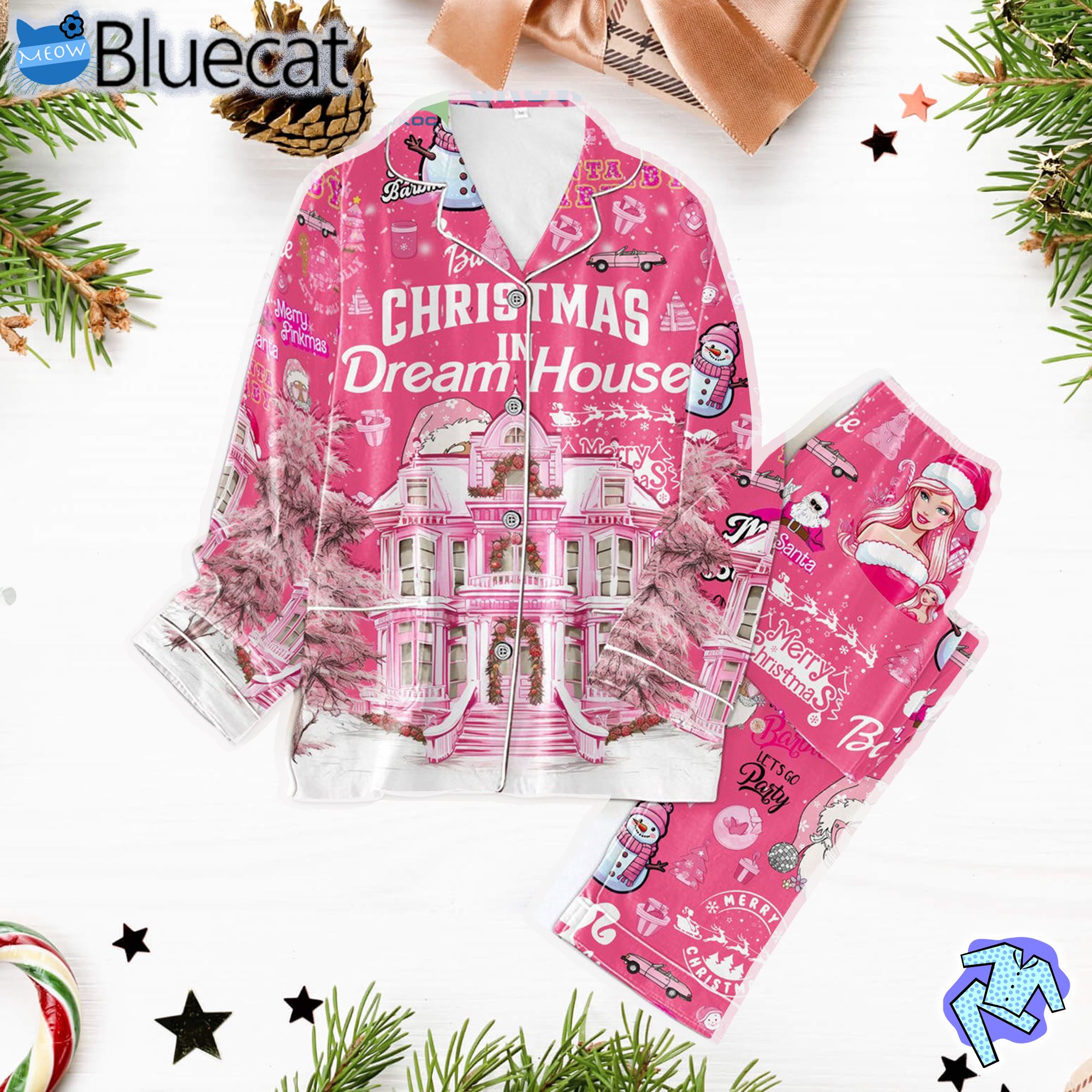 Barbie Christmas In Dream House Pajamas Set 