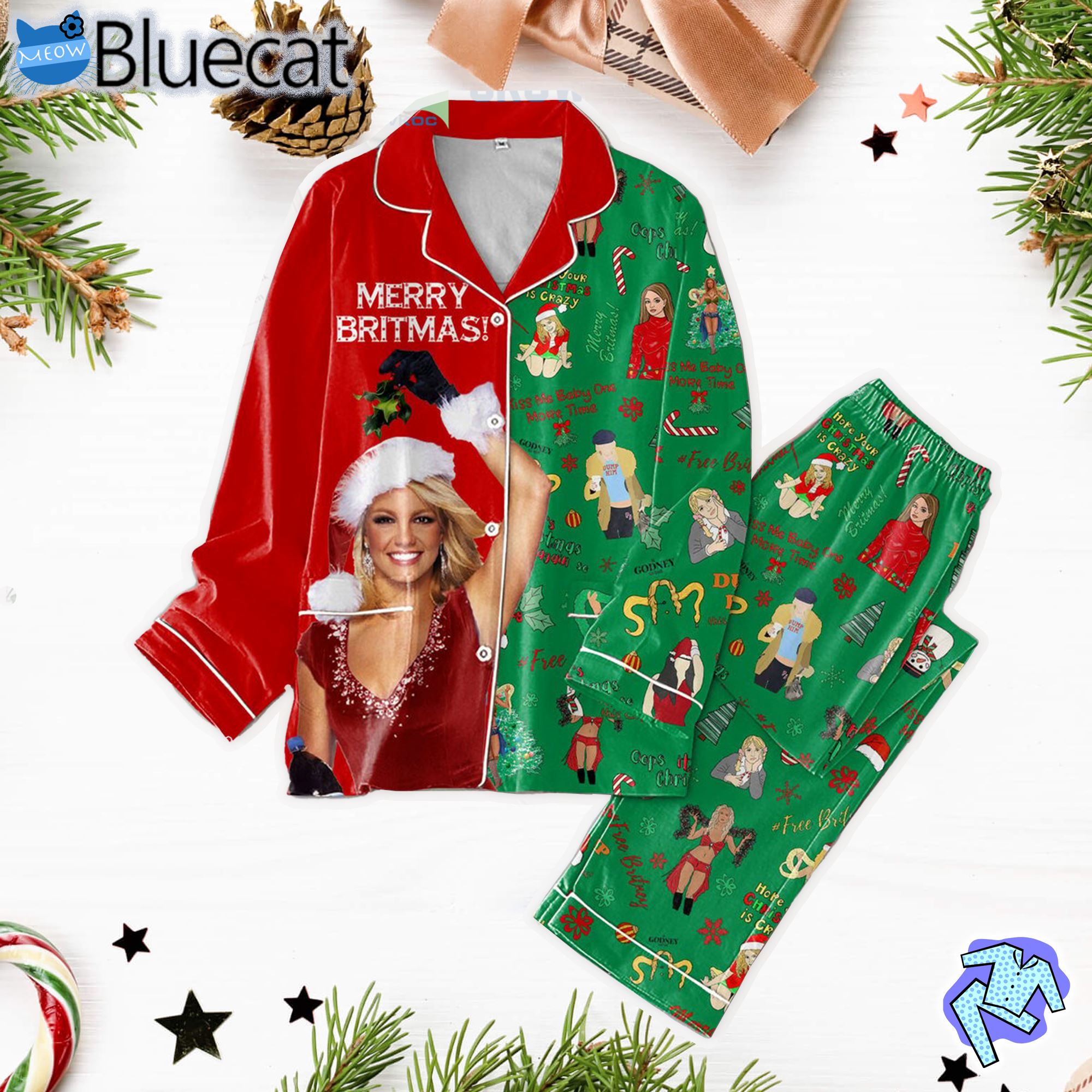 Britney Spears Kiss Me Baby One More Time Pajamas Set 