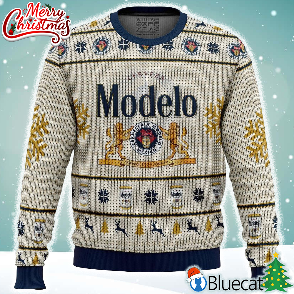 Cerveza Modelo 3d Ugly Sweater Merry Xmas 