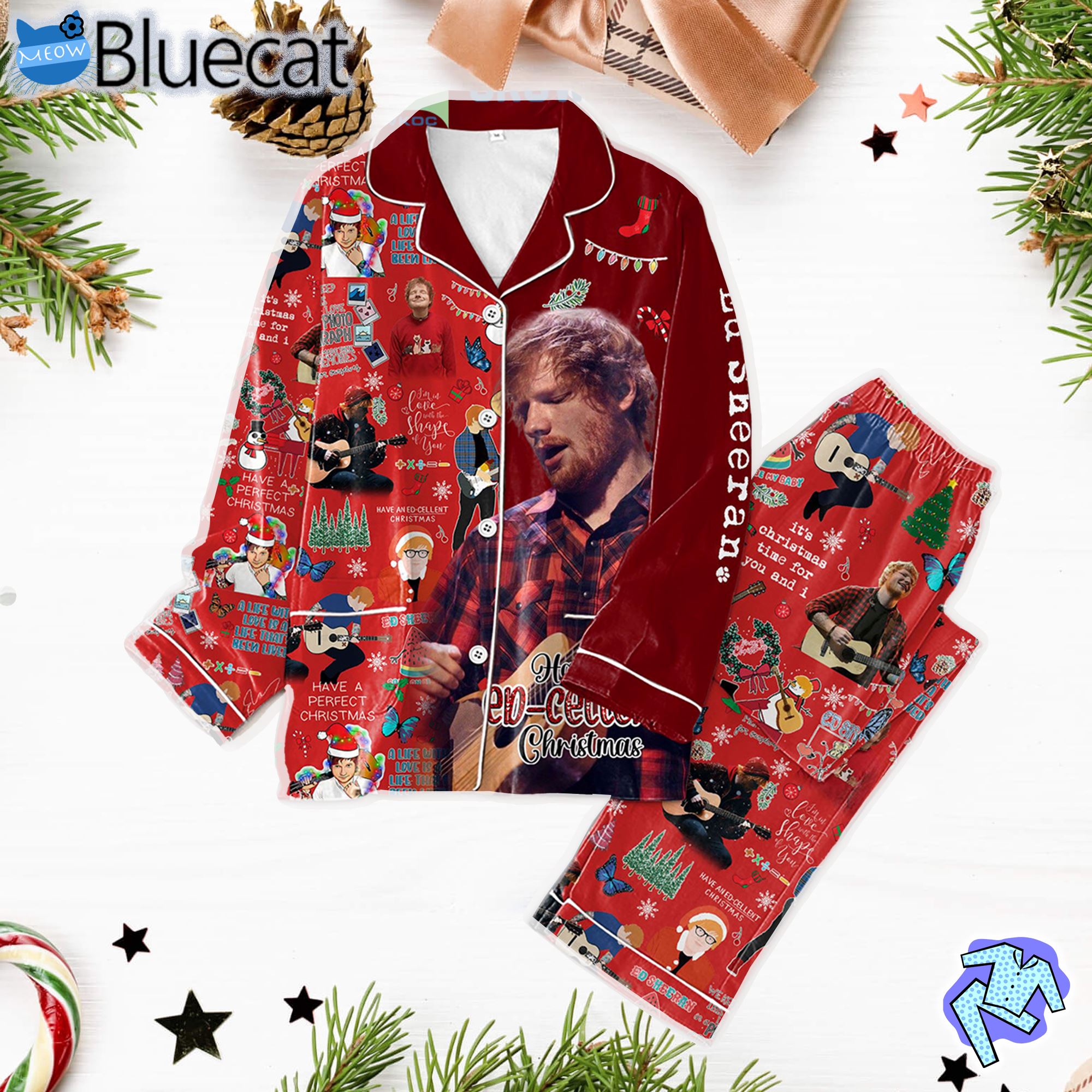 Ed Sheeran Have An Ed Cellent Christmas Pajamas Set 