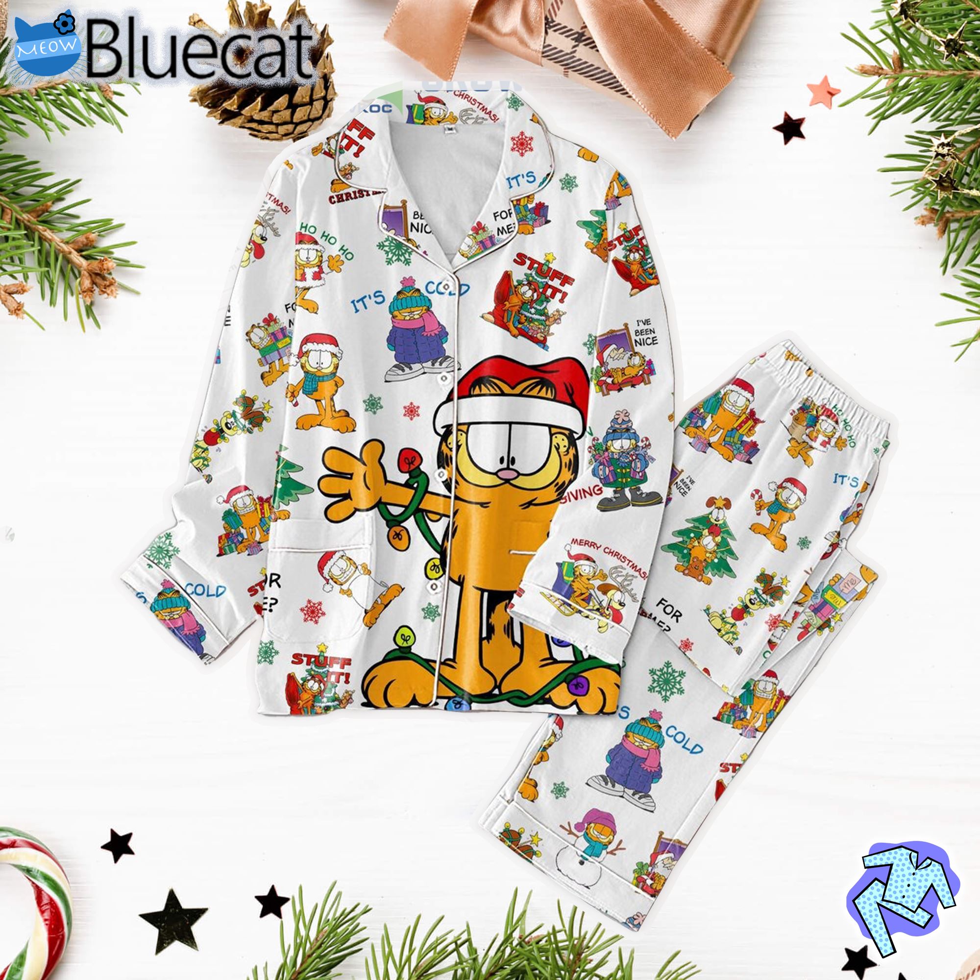 Garfiled Merry Christmas Pajamas Set 