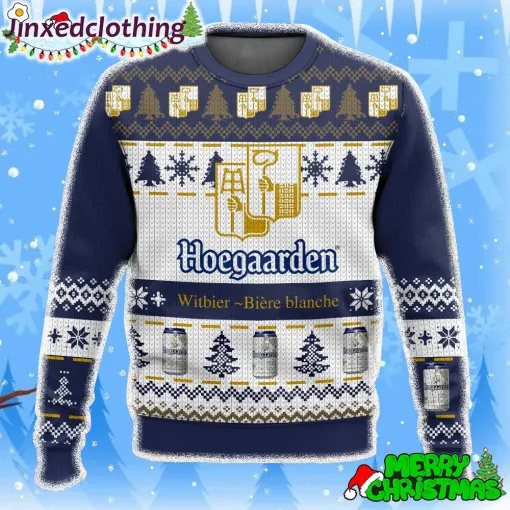 hoegaarden merry xmas 3d ugly sweater 1