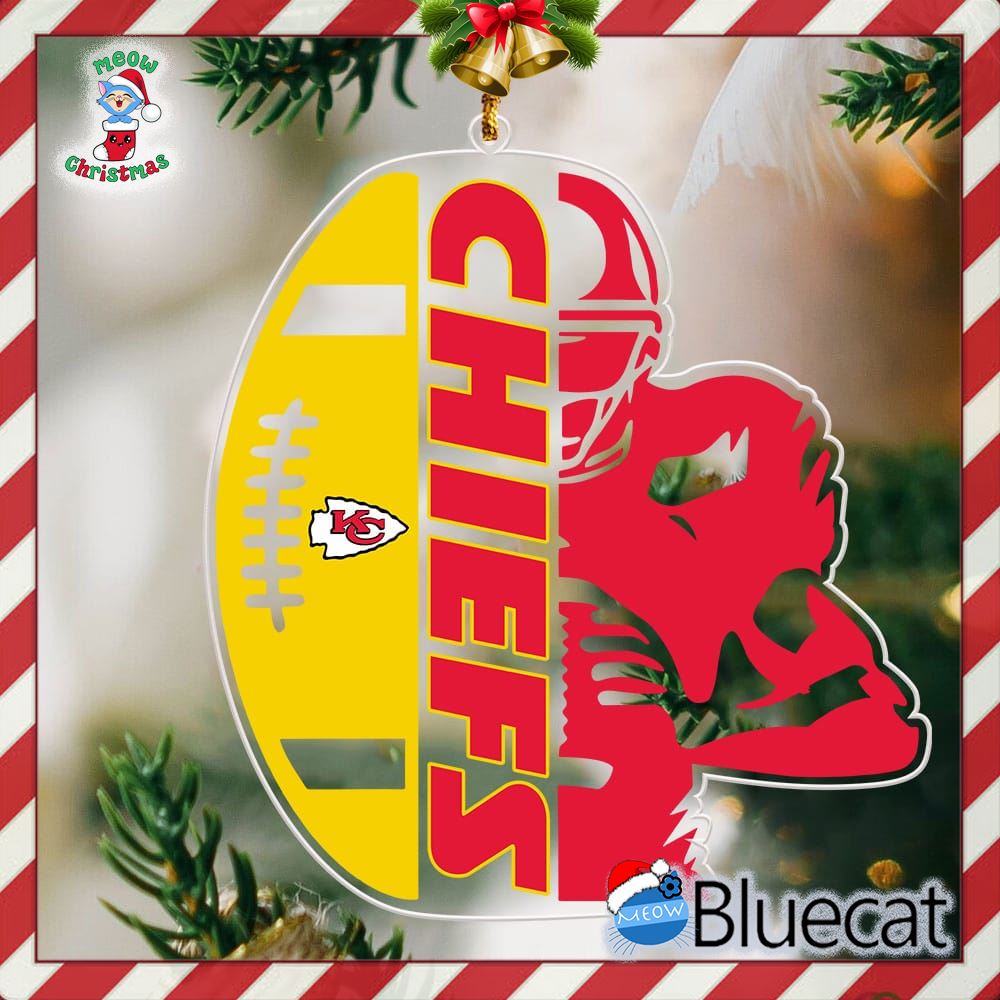 Kansas City Chiefs Shape Acrylic Ornament Christmas Tree