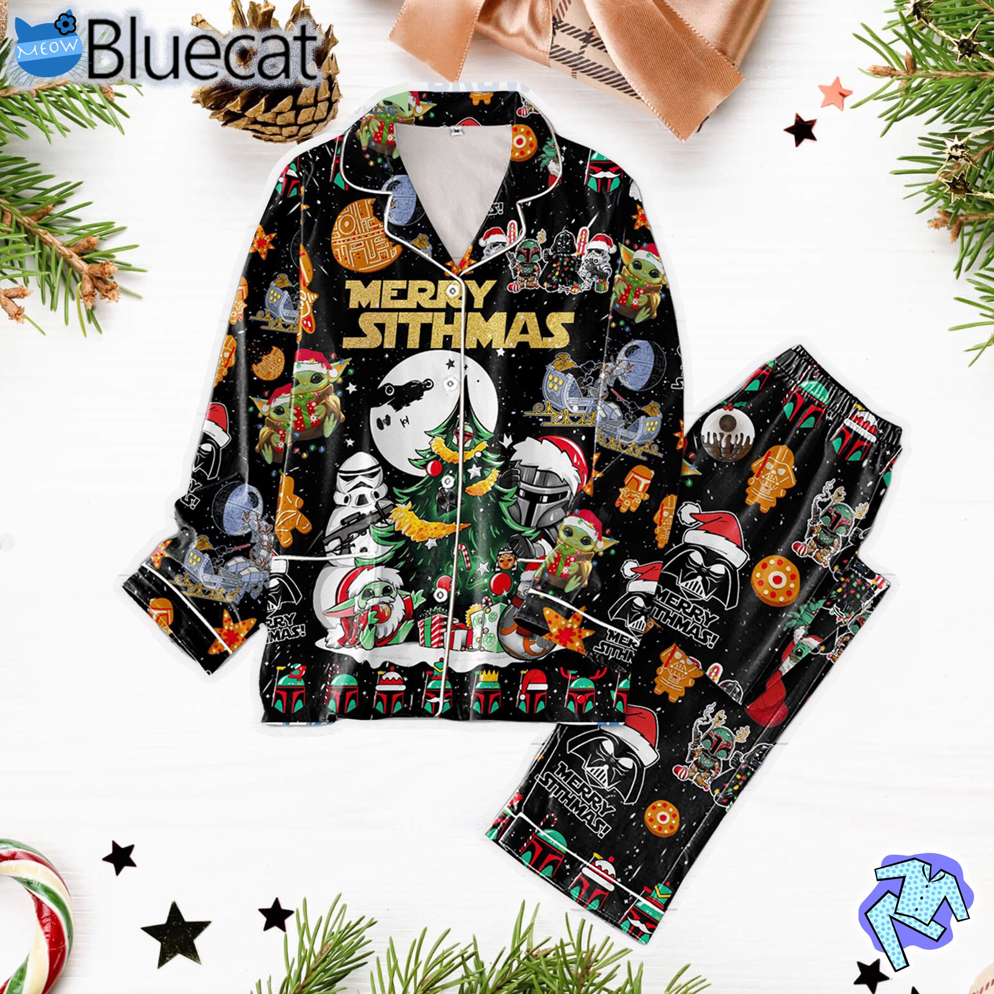 Merry Sithmas Star Wars Baby Yoda Pajamas Set 