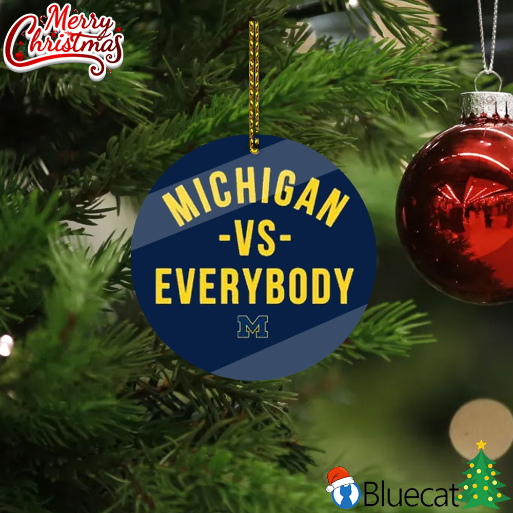 michigan vs everybody ornament christmas tree 1