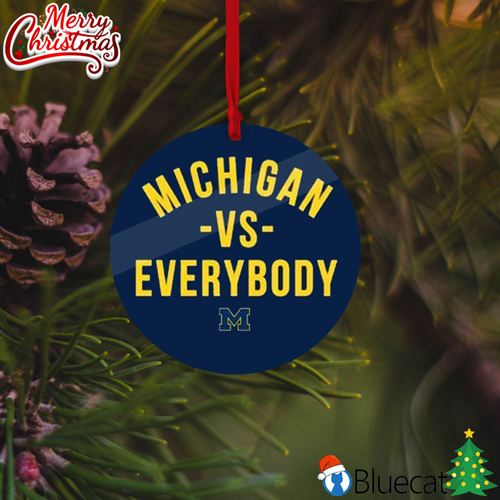 michigan vs everybody ornament christmas tree 2