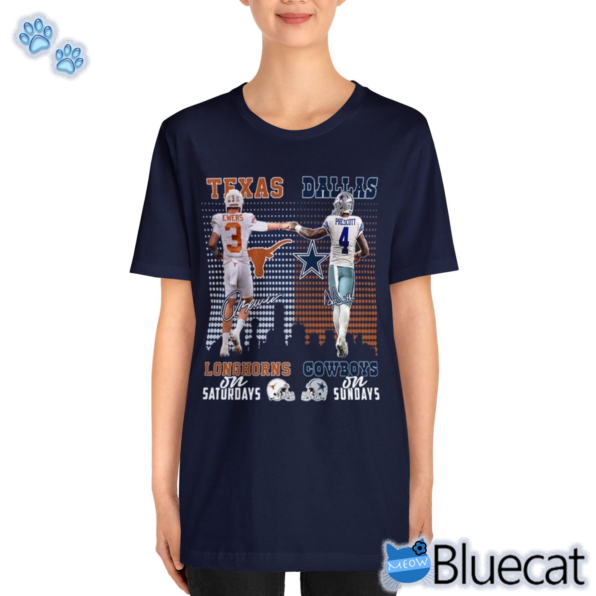 Texas Longhorns On Saturdays And Dallas Cowboys On Sundays T-shirt Sweatshirt 