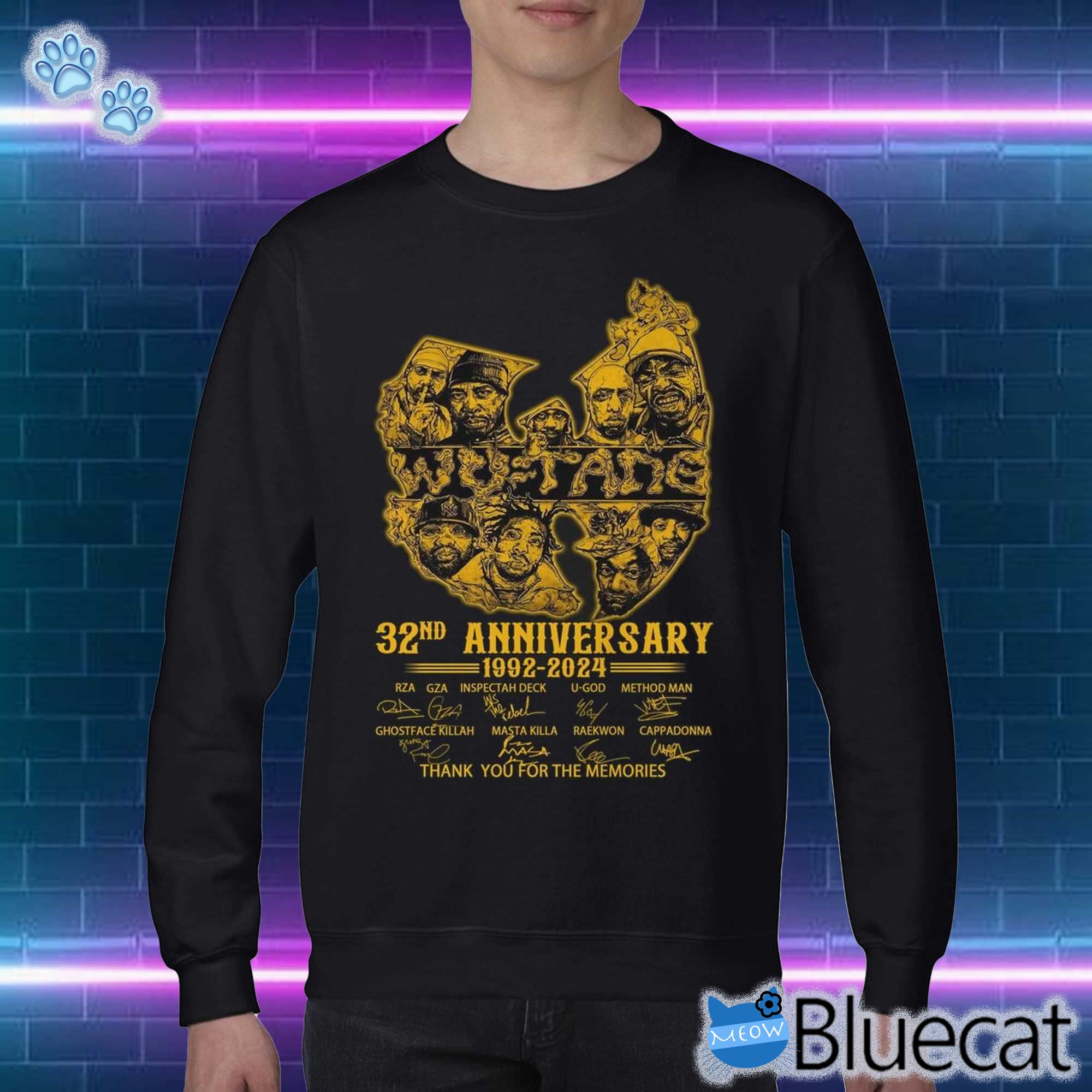 Wu-tang Clan 32nd Anniversary 1992 – 2024 Thank You For The Memories T-shirt Sweatshirt 