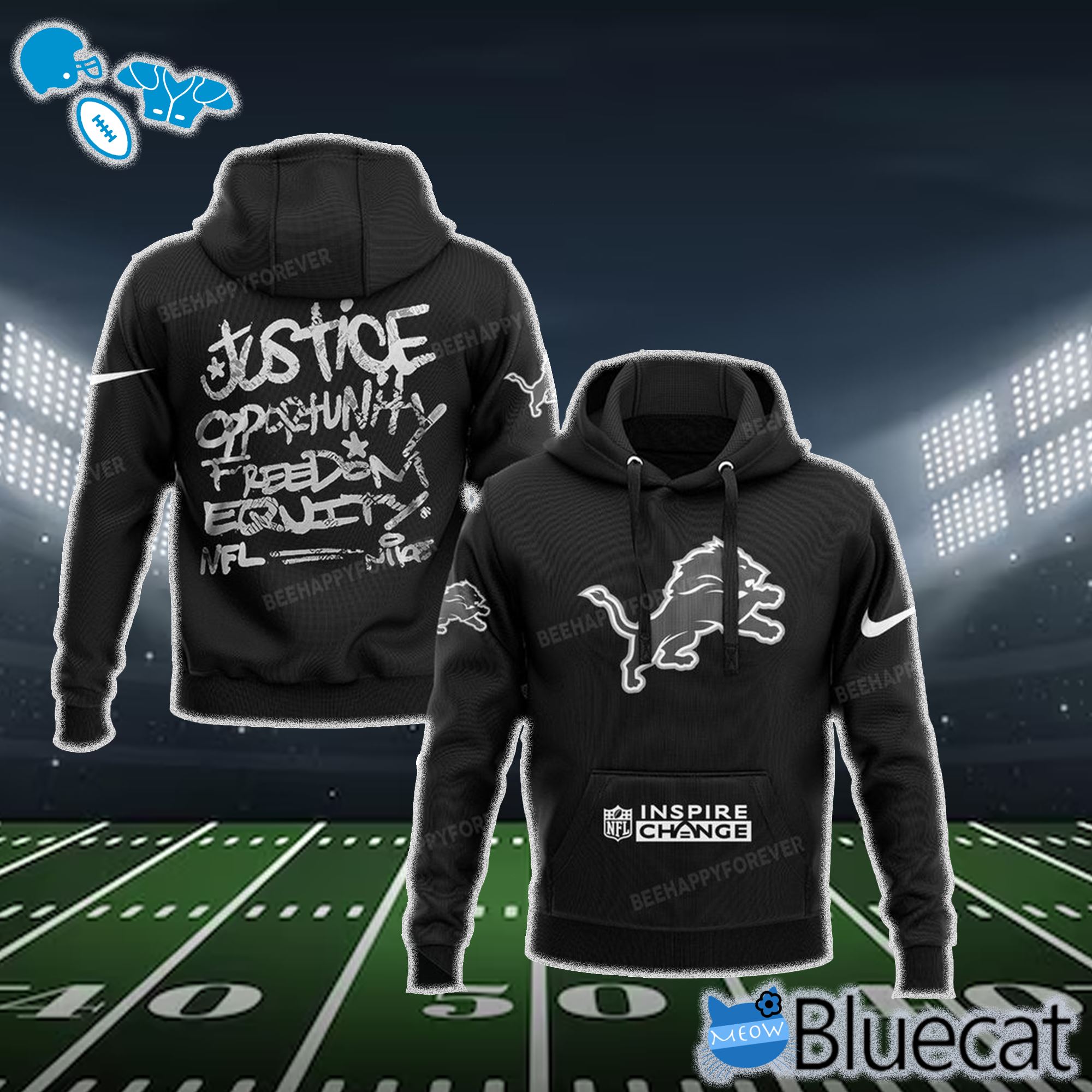 NFL Dallas Cowboys Inspire Change Justice Opportunity Equality Freedom 3D  Pullover, by Shop Tagowear