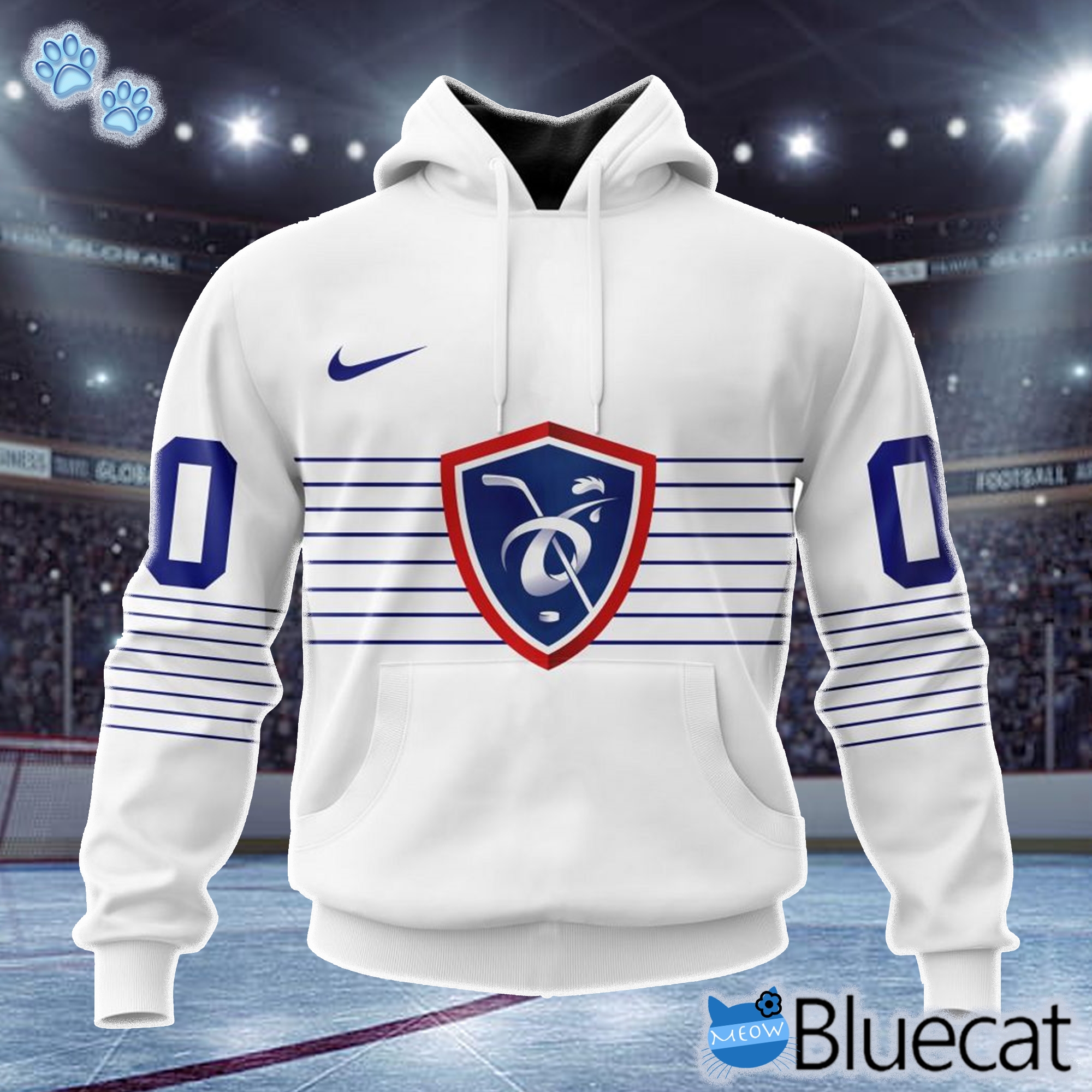 France National Ice Hockey Personalized White Kits Hoodie 1 Tee