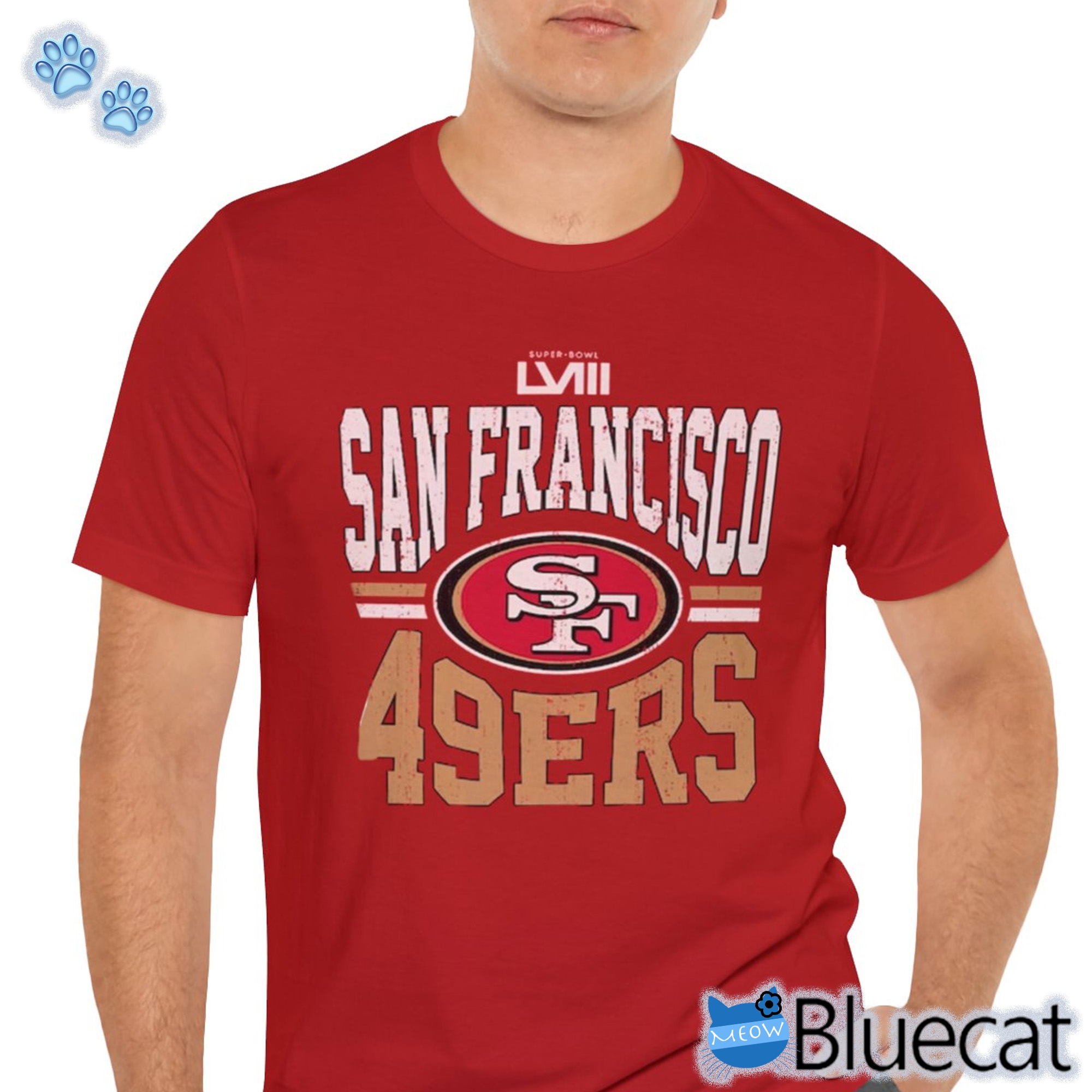 official san francisco 49ers majestic threads super bowl lviii t shirt sweatshirt 1 1