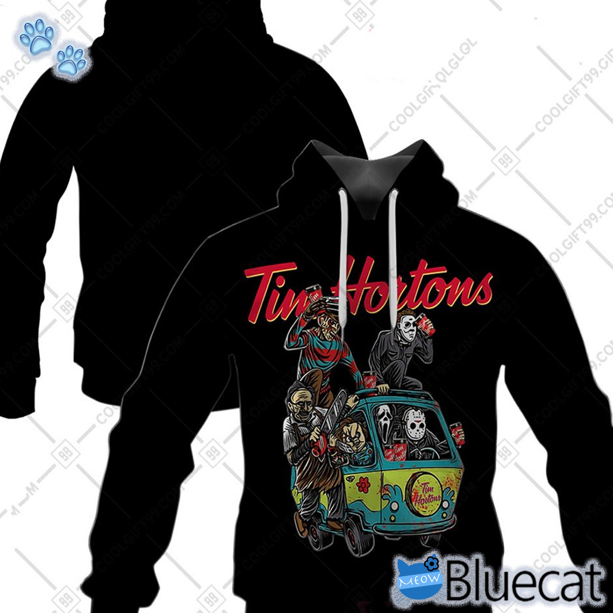 Tim Hortons Horror Car Black Hoodie, T Shirt, Zip Hoodie, Sweatshirt 1 Tee