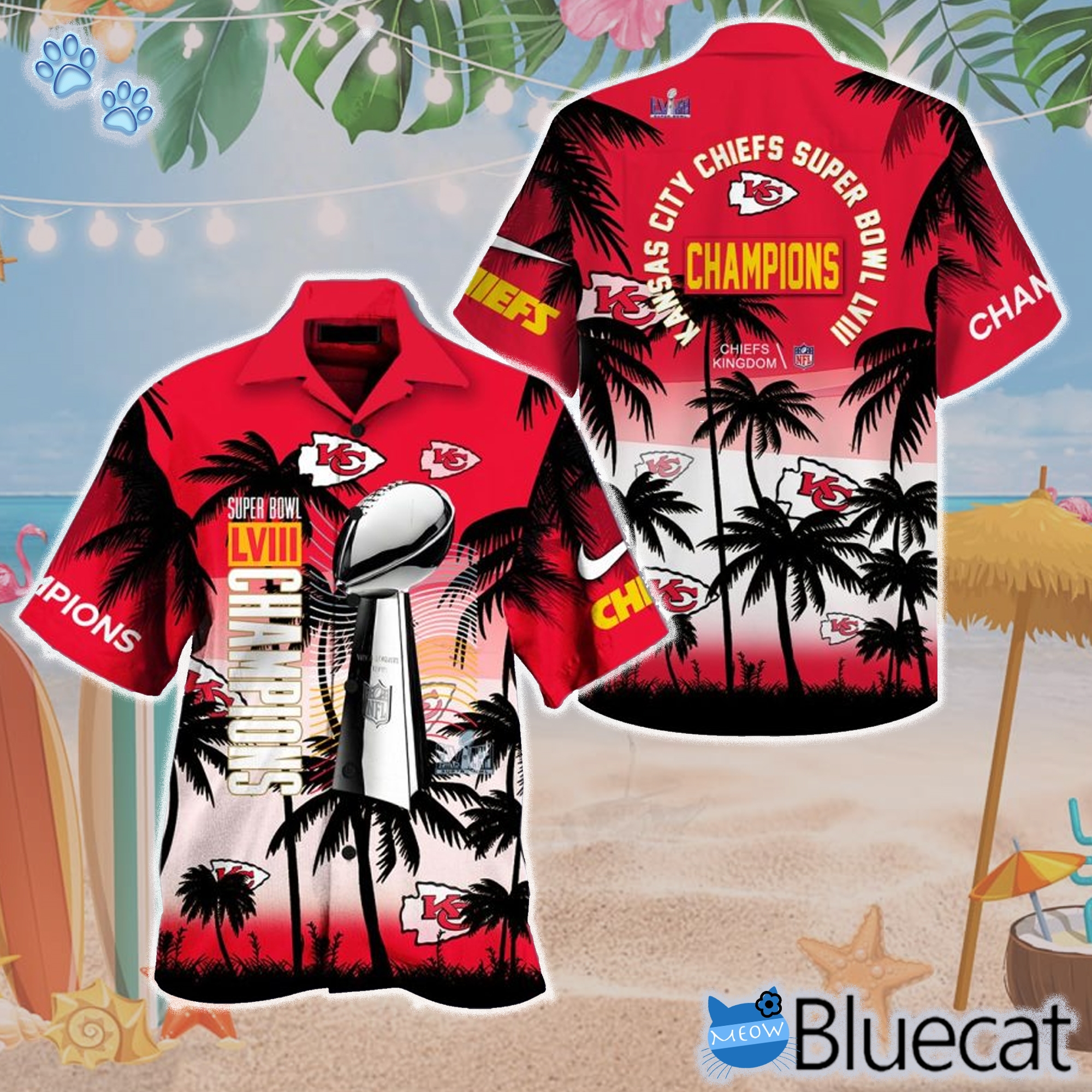 2024 Super Bowl LVIII Champions Kansas City Chiefs Hawaiian Shirt 1 t shirt