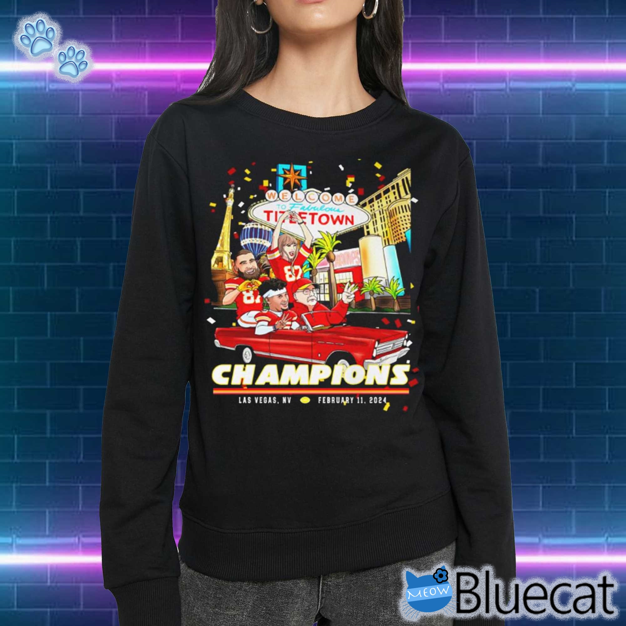 Kansas City Chiefs Nike Super Bowl Lviii Champions T-shirt Taylor Chiefs Super Bowl Champions 2024 T-shirt 