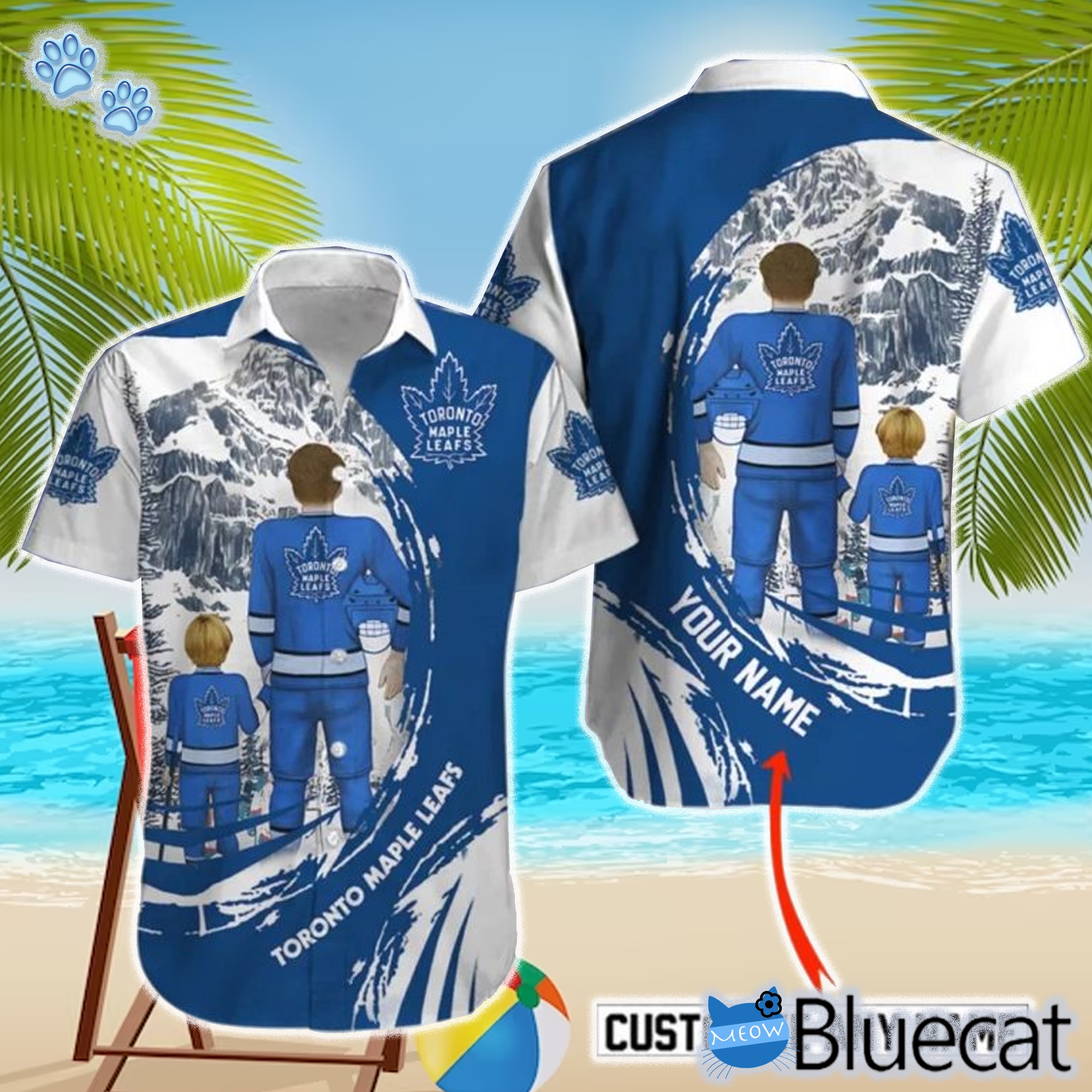 NHL Toronto Maple Leafs Father And Son Personalized Hawaiian Shirt 1 t shirt