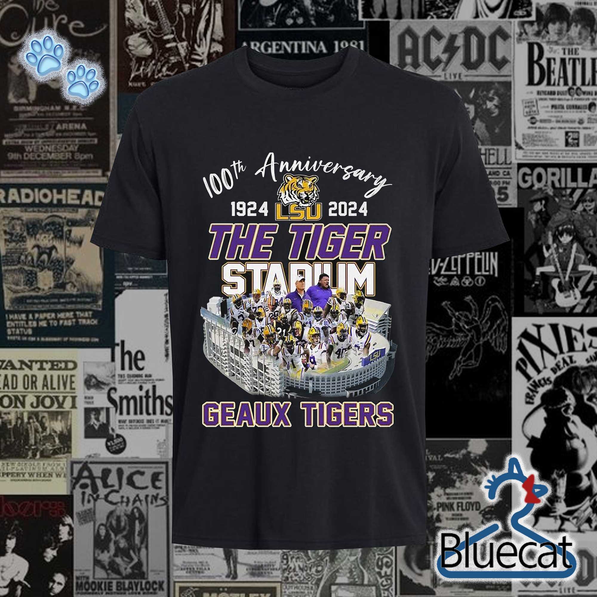 100th anniversary 1924 2024 the tiger stadium geaux tigers sweatshirt t shirt 1 1