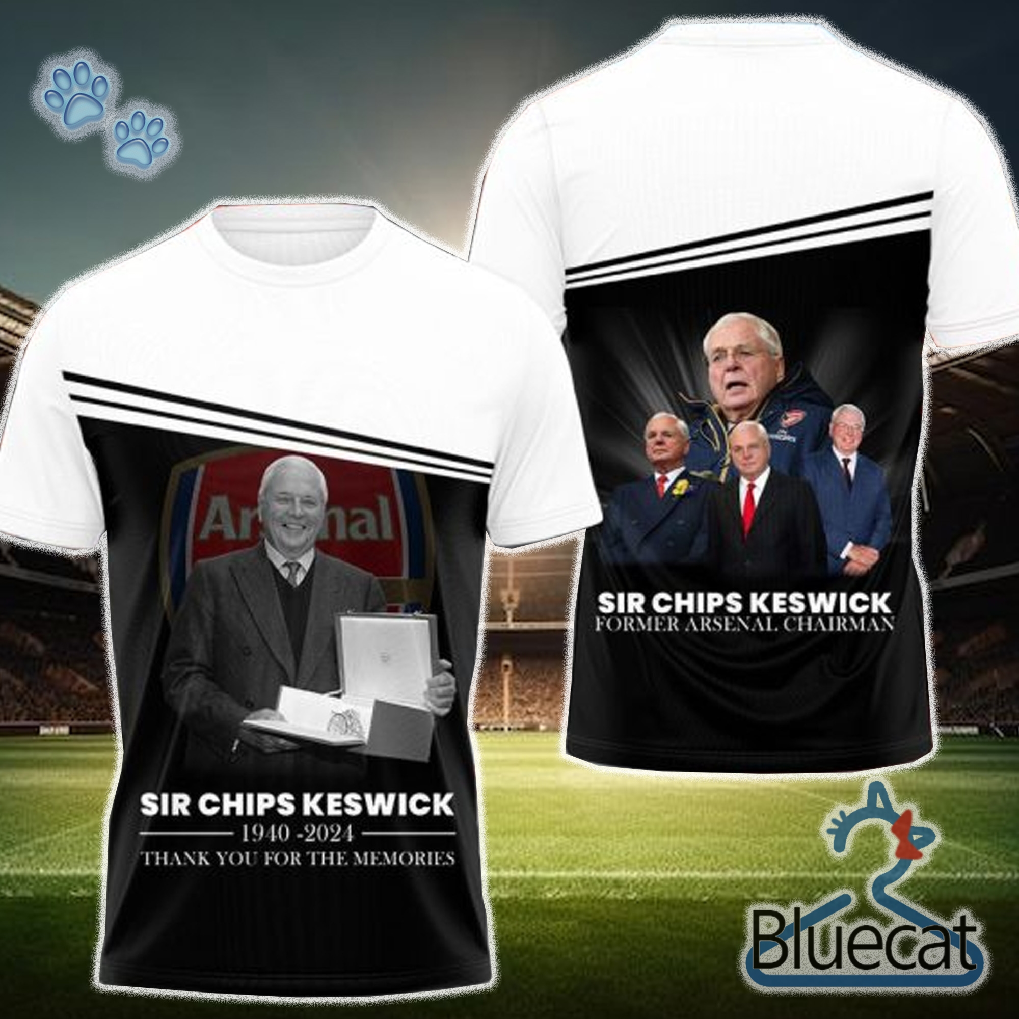 arsenal sir chips keswick 1940 2024 thank you for the memories 3d unisex hoodie 2 1