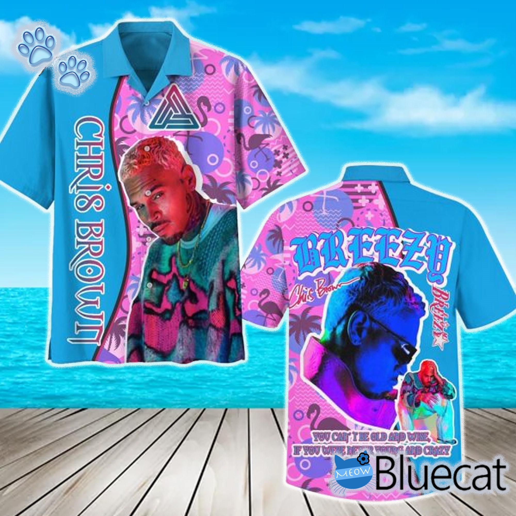 chris brown breezy you cant be old and wise if you were never young and crazy 3d unisex hawaiian shirt 1