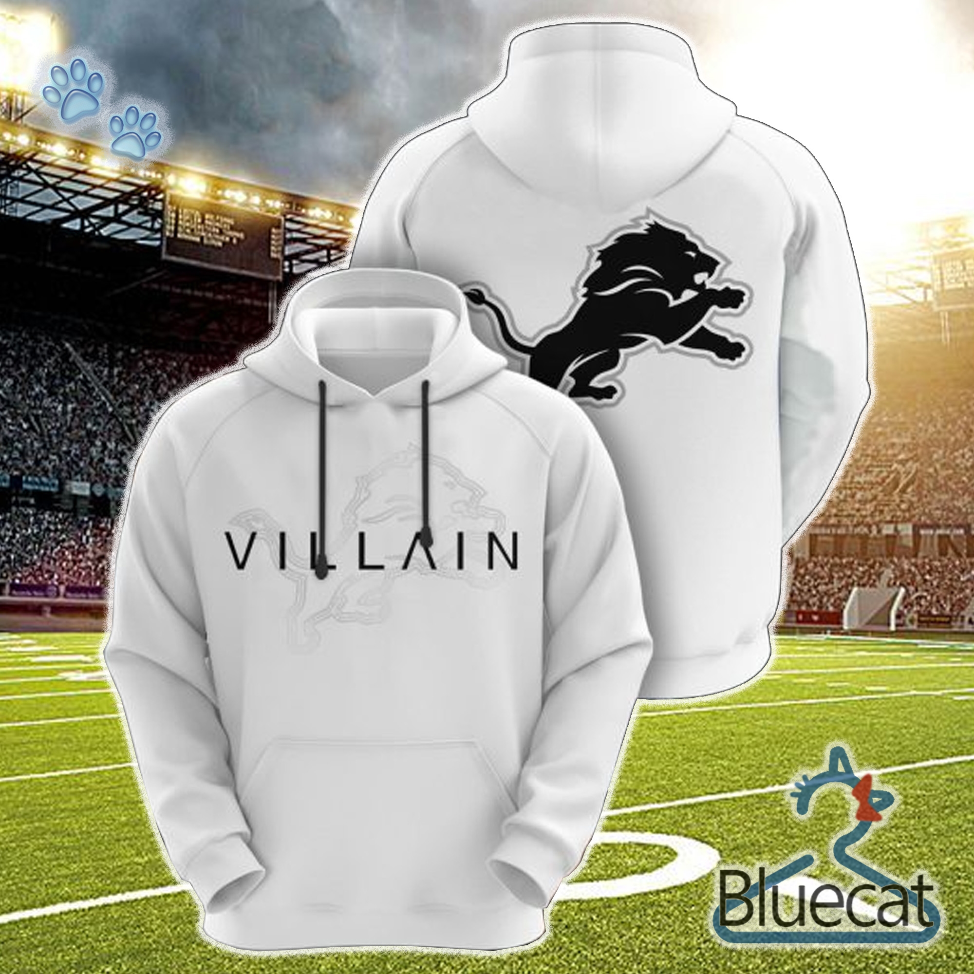 Detroit Lions Villain 3D Unisex Hoodie 1 Tee