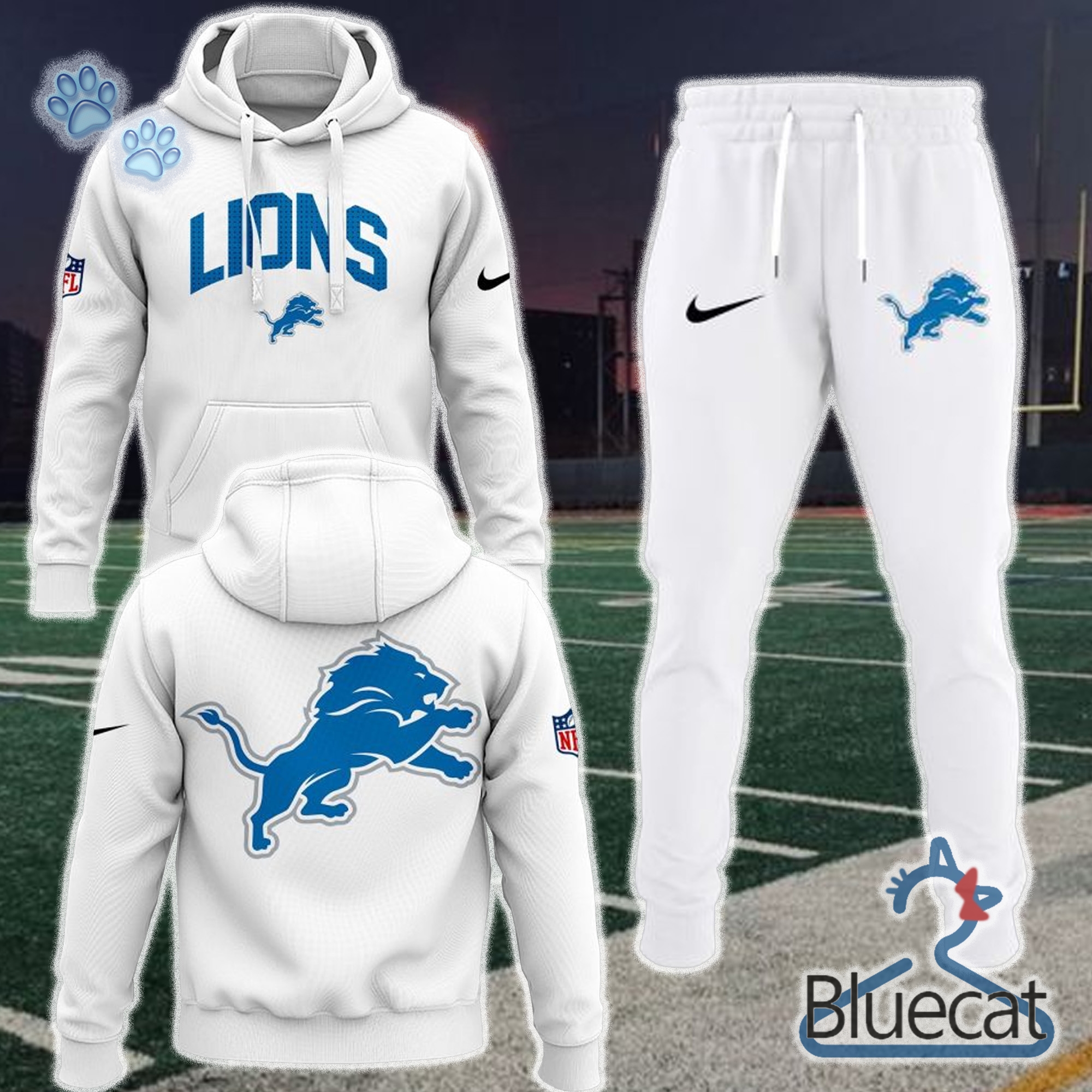 Detroit Lions Vs JARED GOFF 3D Unisex Hoodie, Longpants t shirt