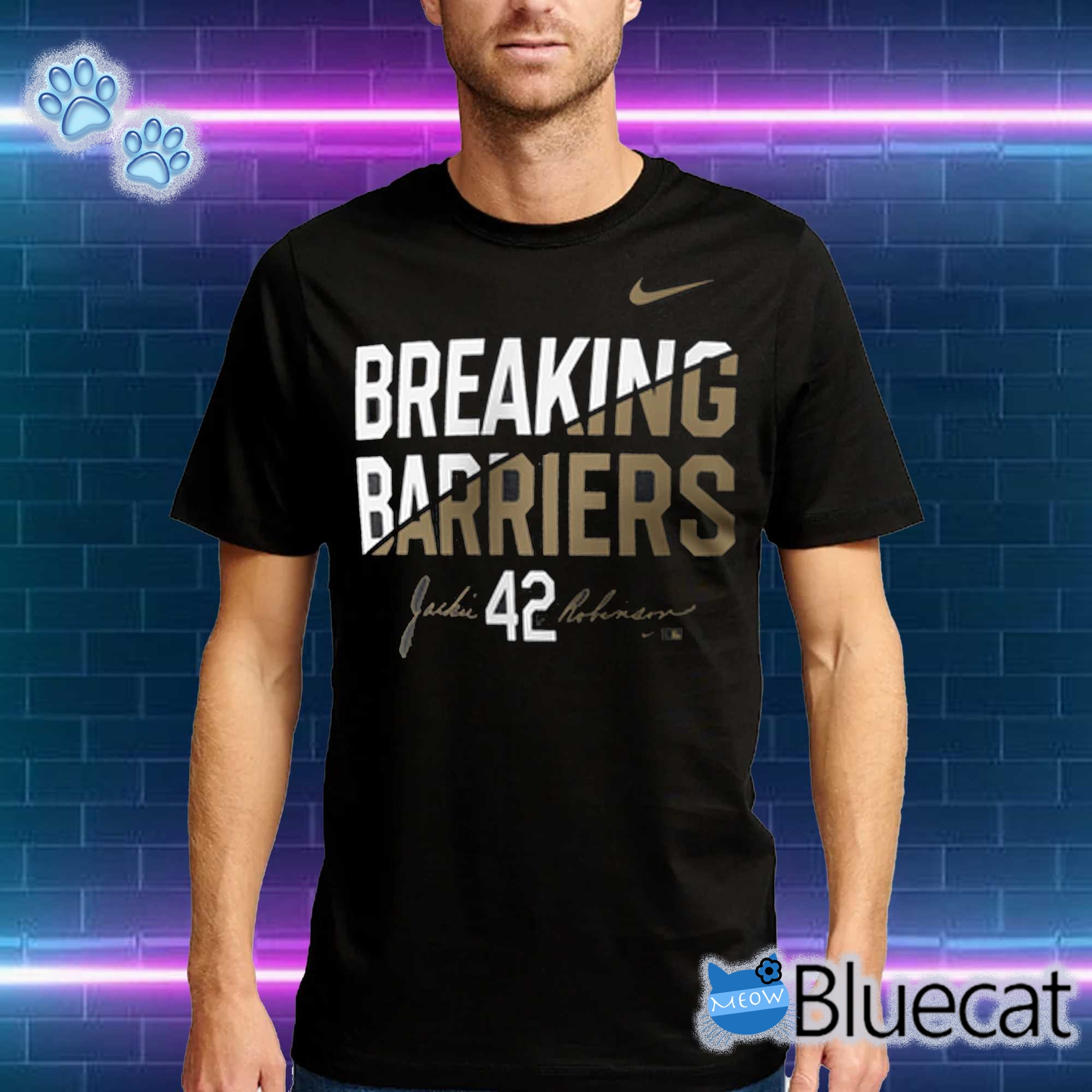 Jon Singleton wearing the Breaking Barriers shirt 1 t shirt