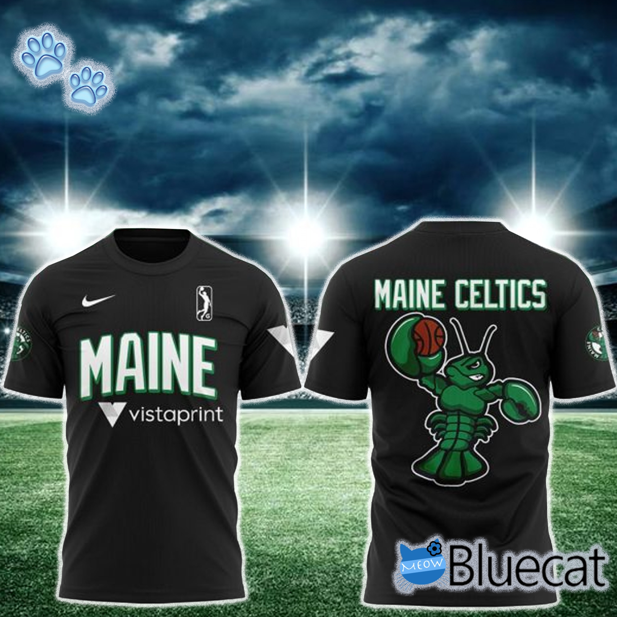 Maine Celtics NBA G League 3D Unisex T Shirt – Black Tee