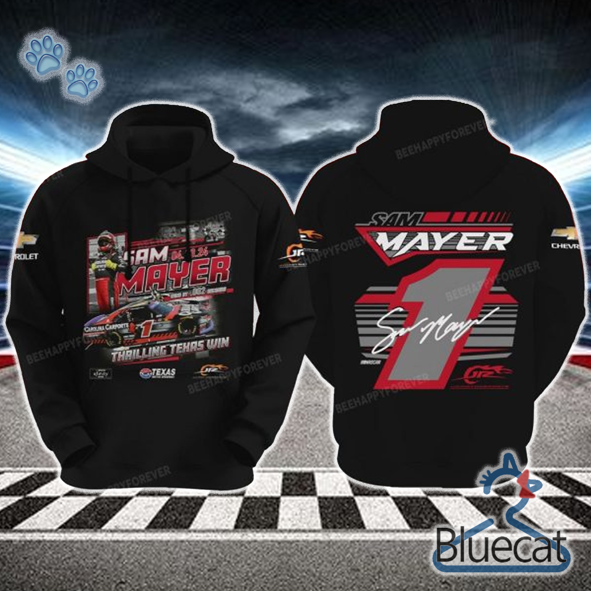 Samuel Adam Mayer JR Motorsports 3D T shirt Hoodie – Black 1 Tshirt