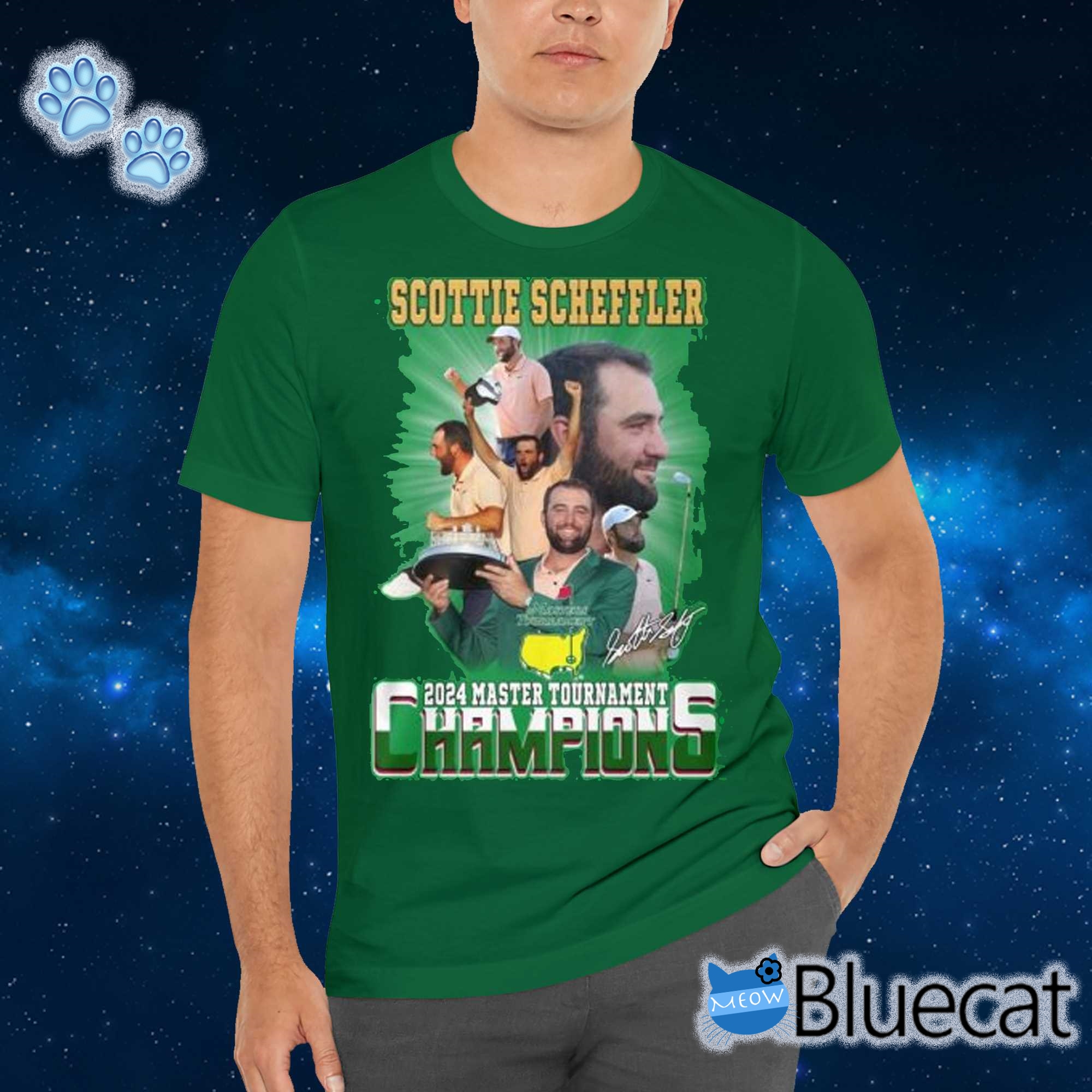 Scottie Scheffler 2024 Master Tournament Champions T Shirt 1 Tee