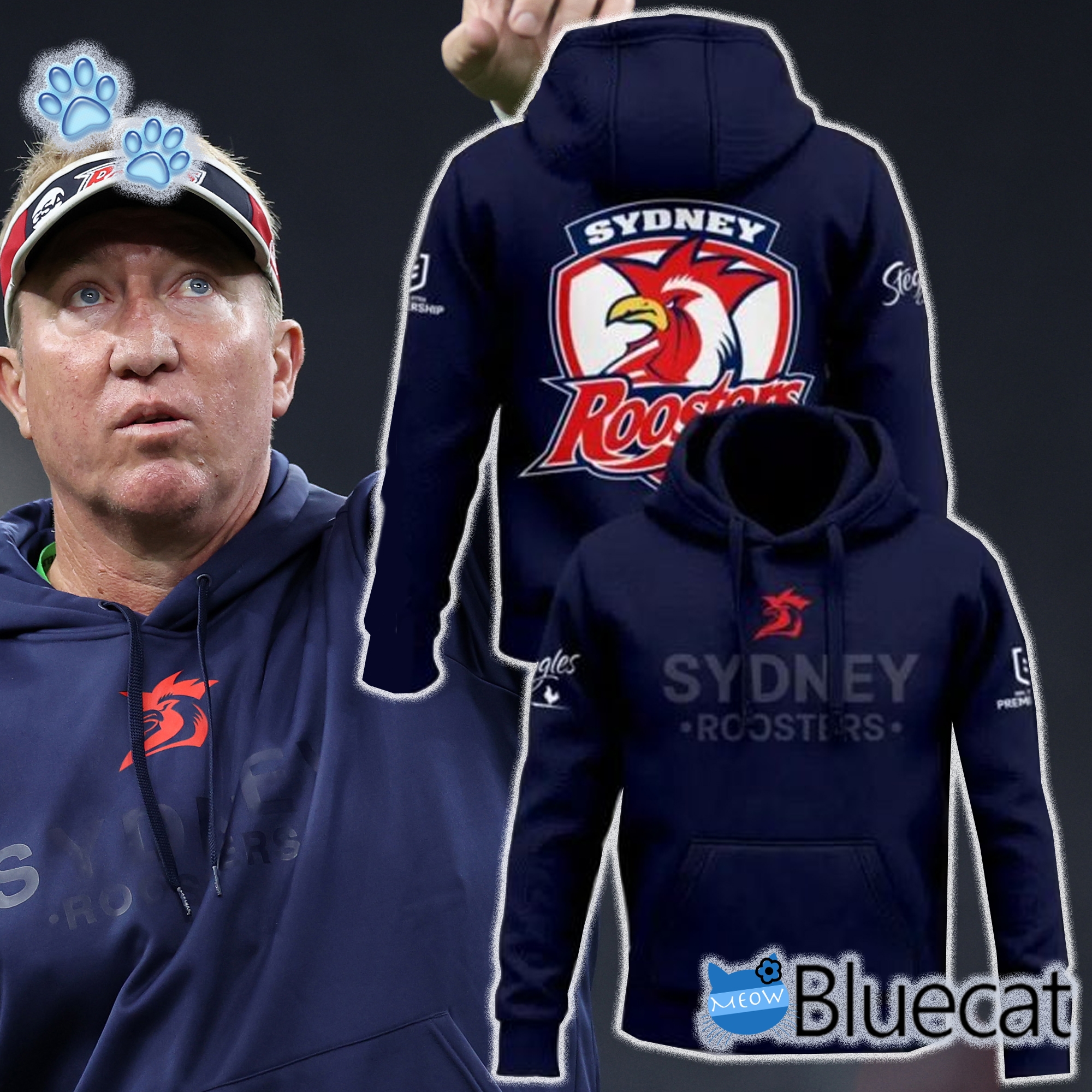 Sydney Roosters Head Coach Trent Robinson 3D Hoodie Tee