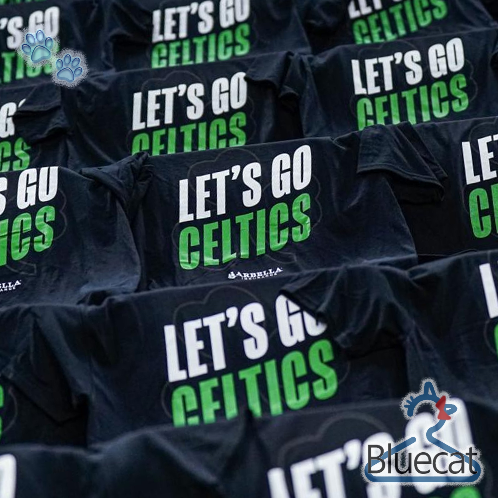 Let's Go Celtics Arbella Insurance NBA Playoffs Boston Celtics T shirt Tee