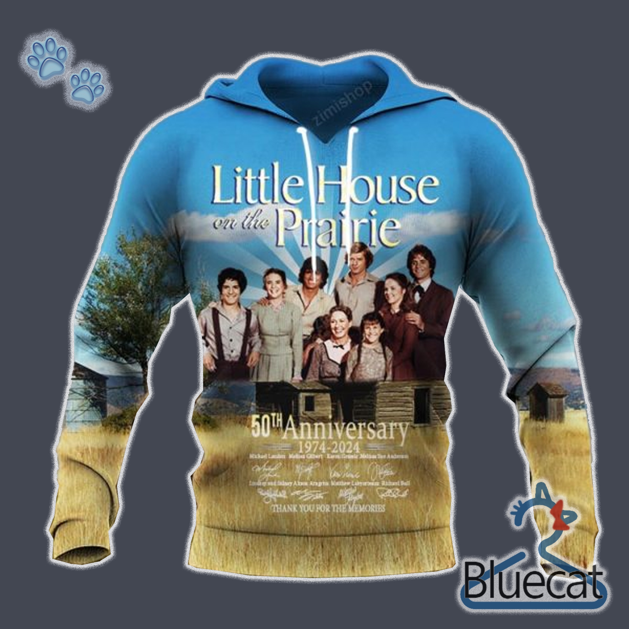 little house on the prairie 50th anniversary 1974 2024 thank you for the memories 3d unisex t shirt hoodie 1 1