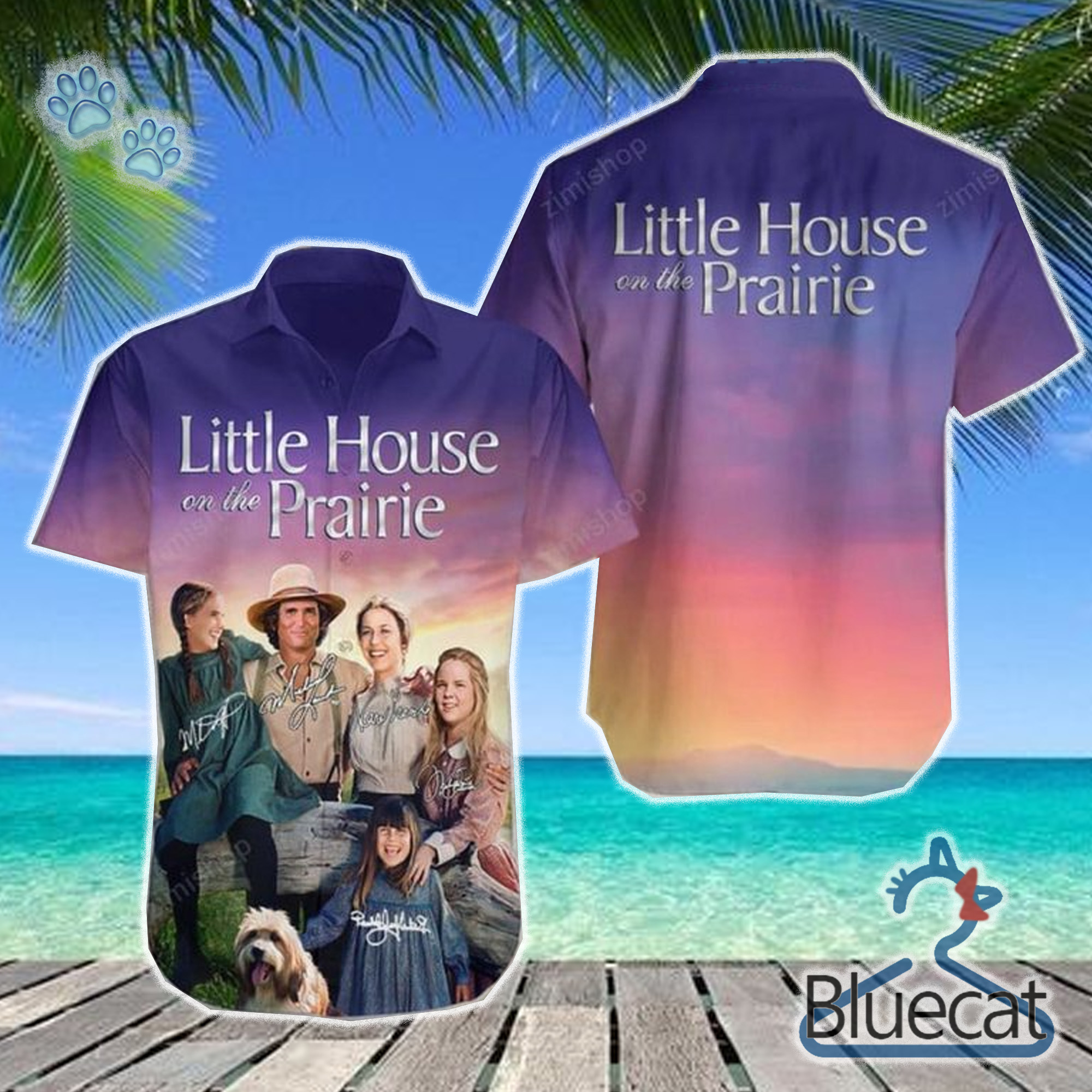 little house on the prairie sunset 3d hawaiian shirts 1