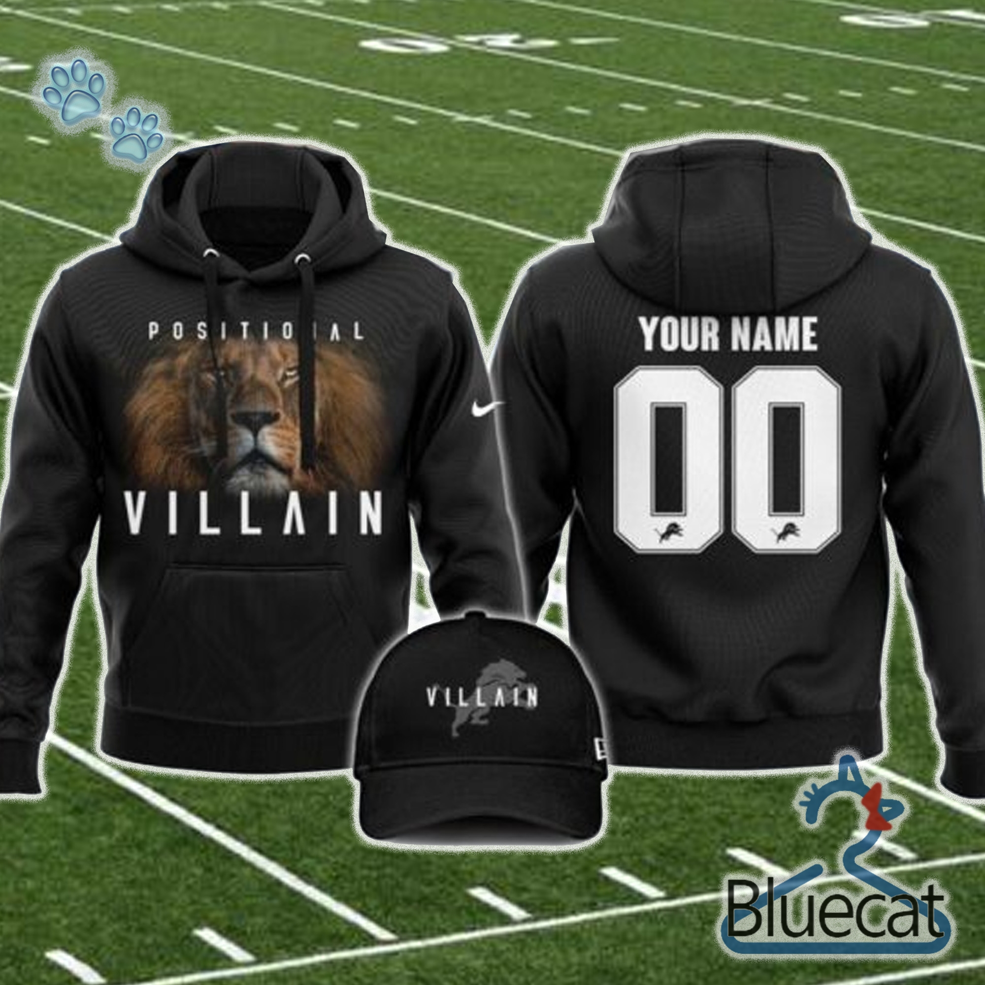 personalized positional villain x detroit lions 2024 3d unisex hoodie longpants 1 1