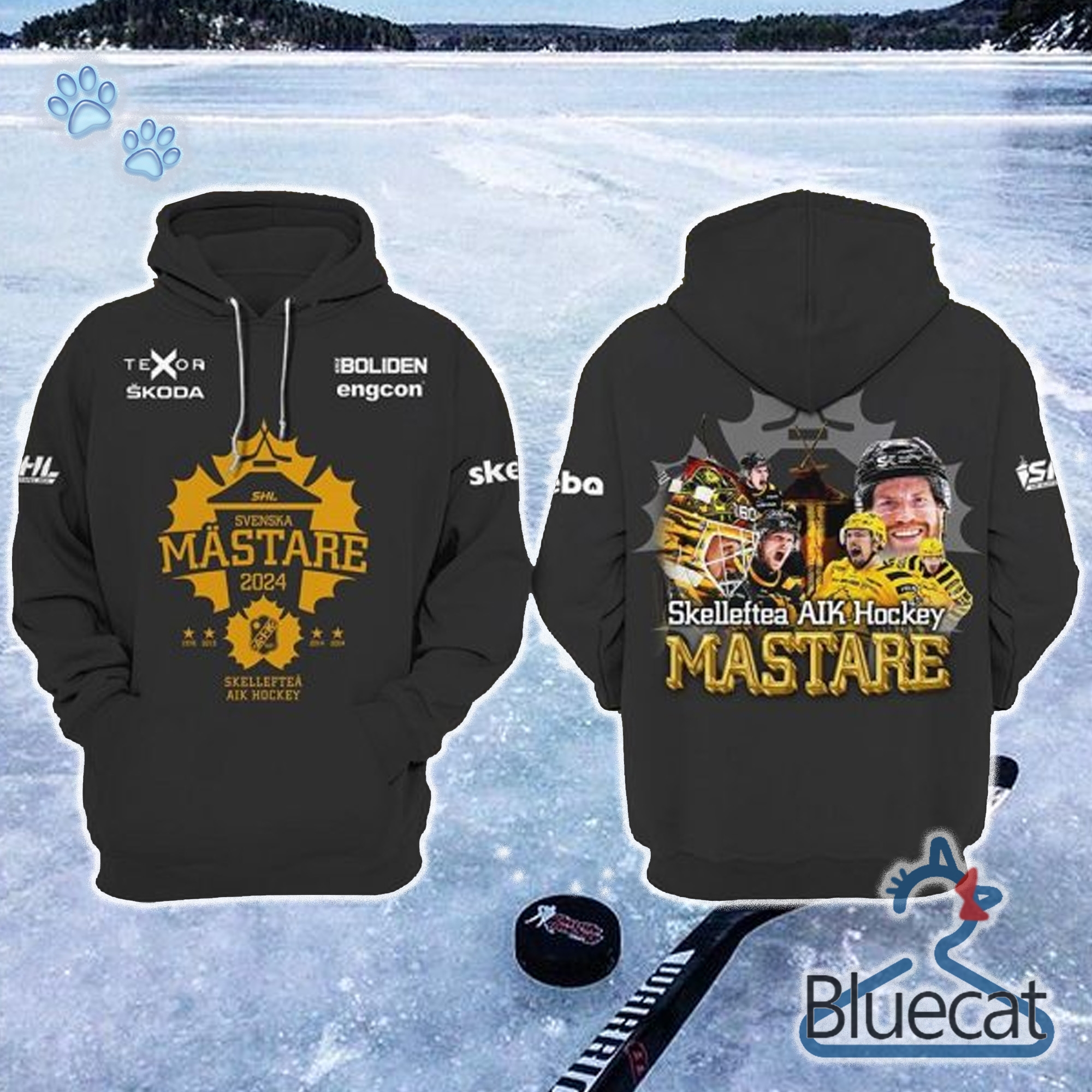 Skelleftea AIK 2023 24 Mastare 3D Unisex Hoodie, Longpants 1 Tshirt