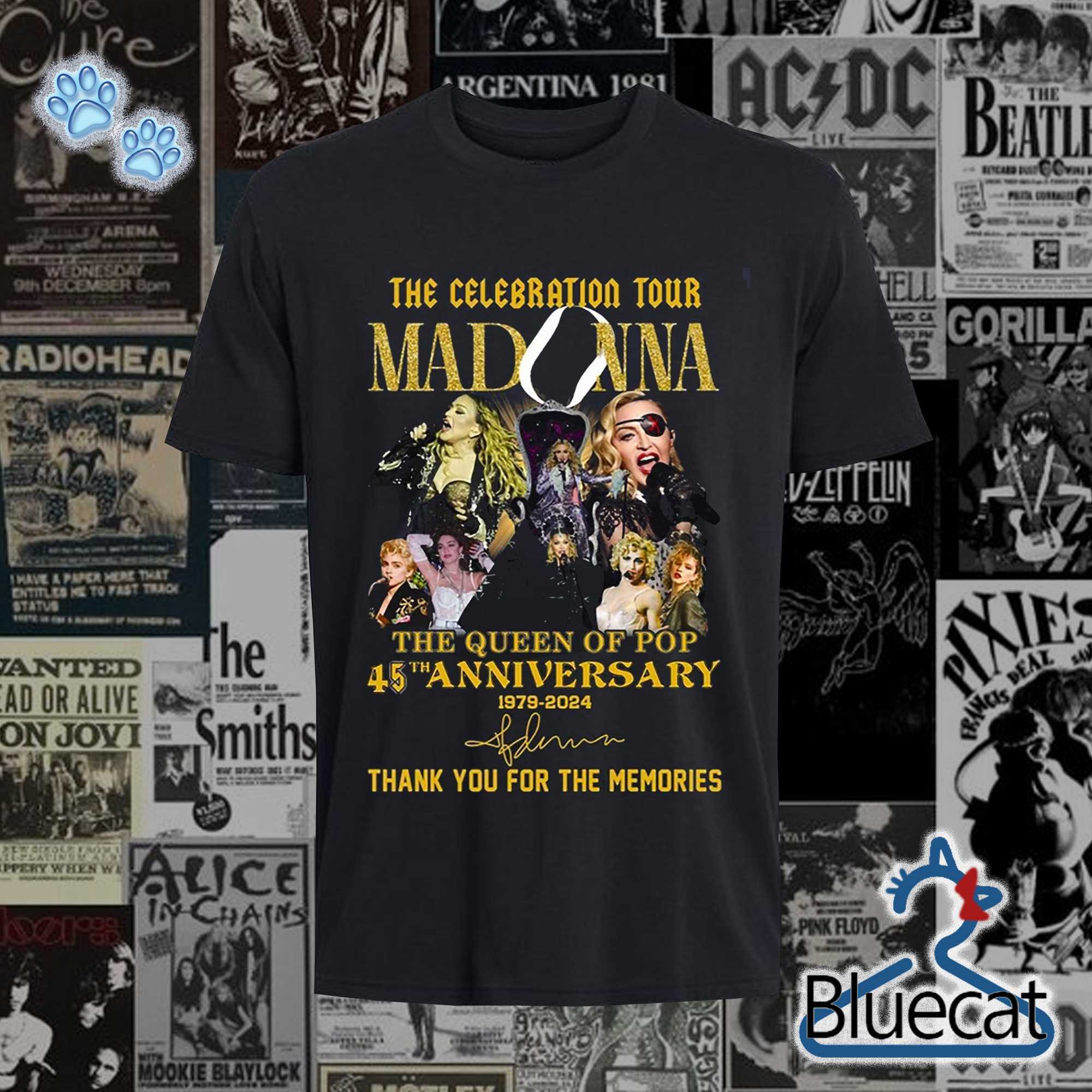 the celebration tour madonna the queen of pop 45th anniversary 1979 2024 t shirt 1 1