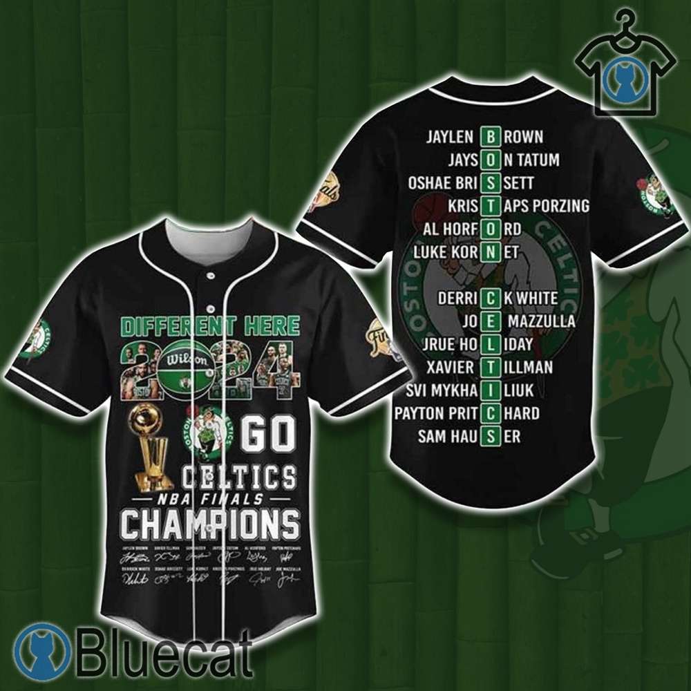 different here 2024 nba finals champions boston celtics 3d unisex baseball jersey black 3