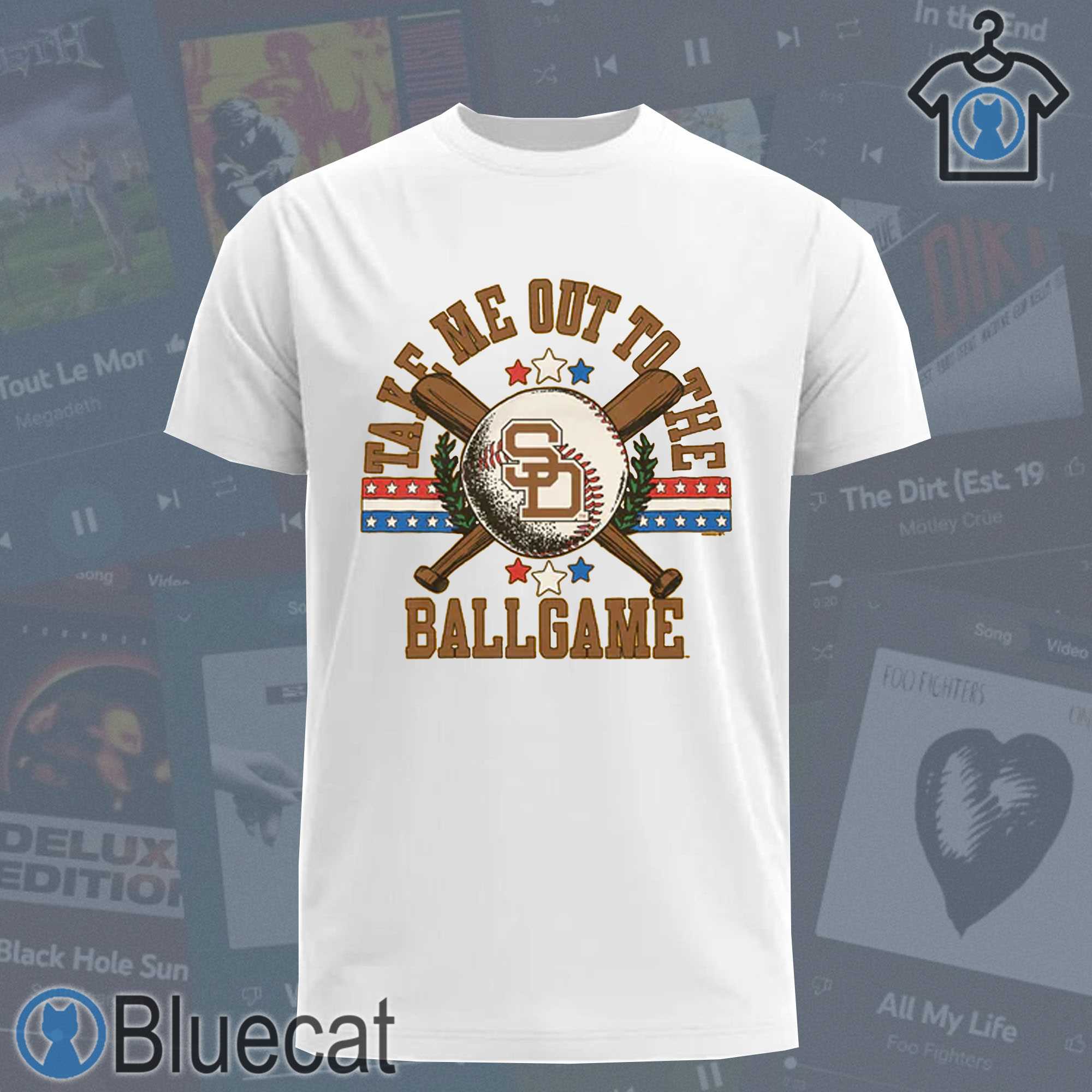 official san diego padres take me out to the ballgame t shirt 1 2