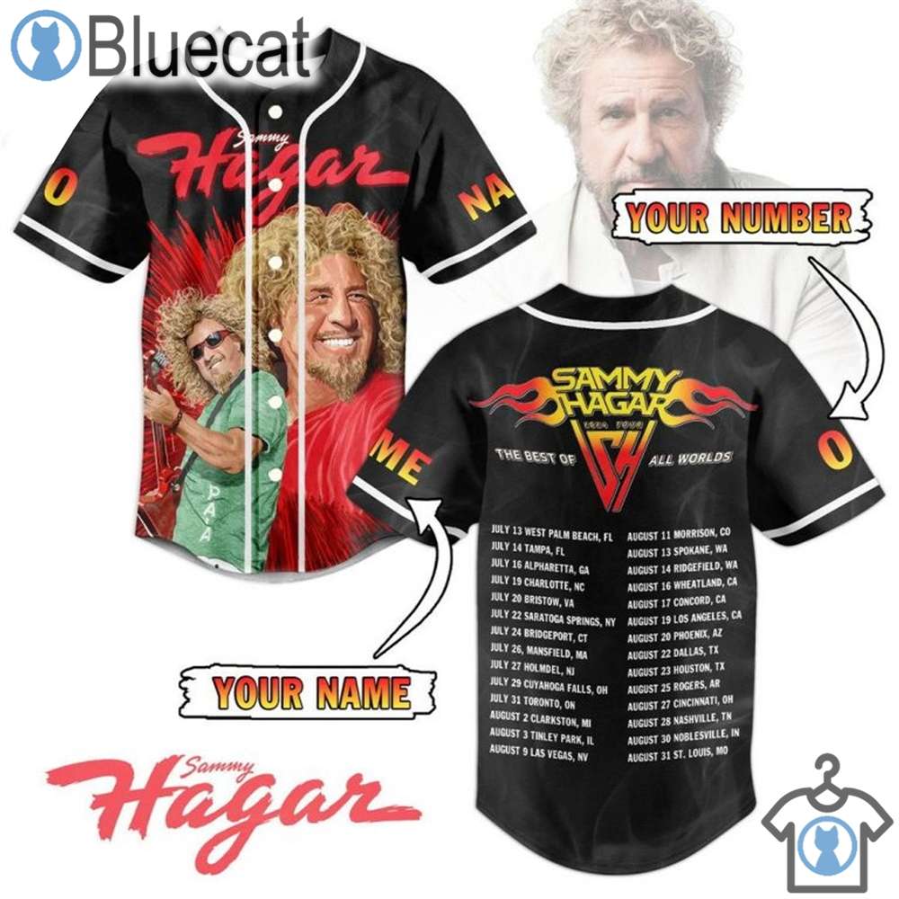 sammy hagar 2024 tour the best of all worlds custom 3d baseball jersey 2