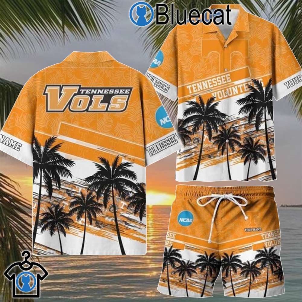 tennessee volunteers coconut tree summer lover personalized hawaiian shirt 1