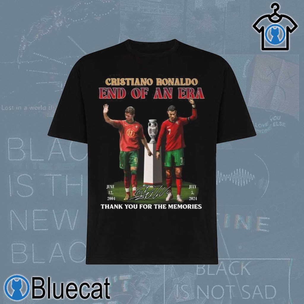 cristiano ronaldo end of an era june 12 2004 july 5 2024 thank you for the memories t shirt gift for cr7 fans 1 2