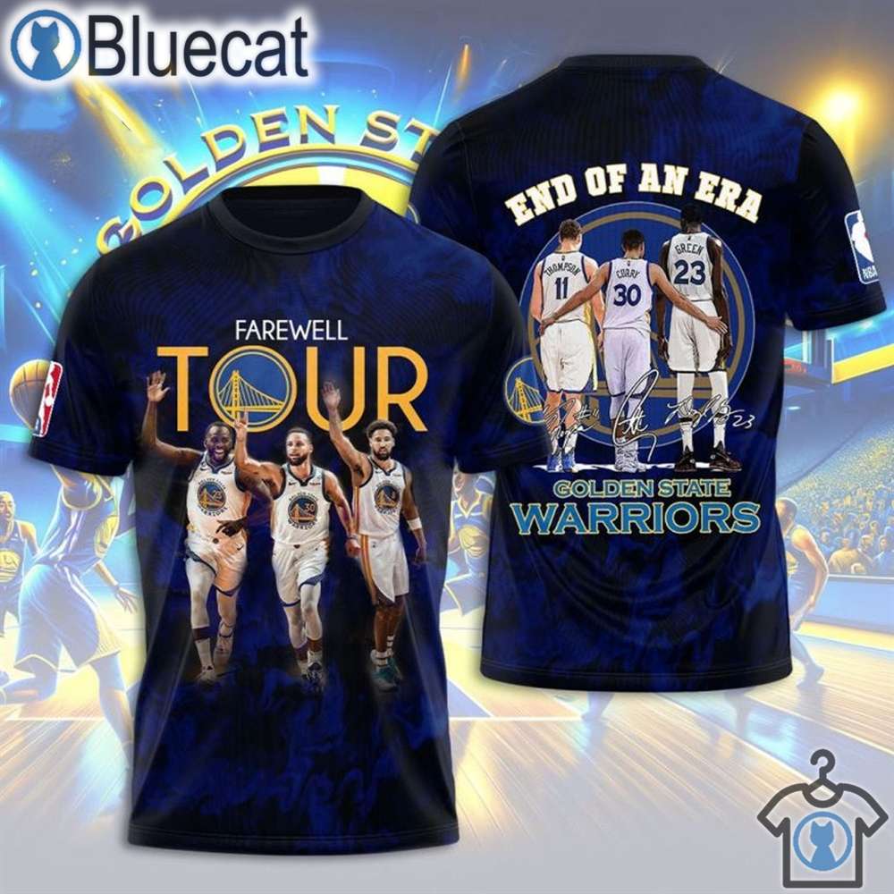 golden state warriors farewell tour end of an era 3d t shirt hoodie for fans 1 2