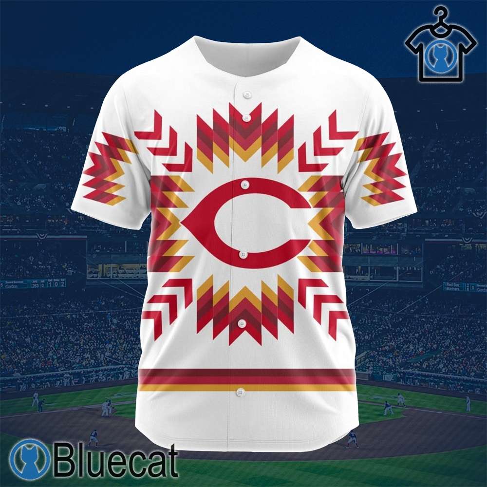 mlb cincinnati reds special native design 3d baseball jersey 1 2